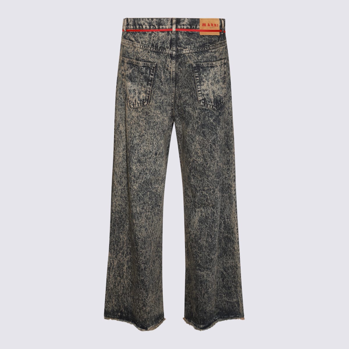 Shop Marni Grey Cotton Denim Jeans In Brown