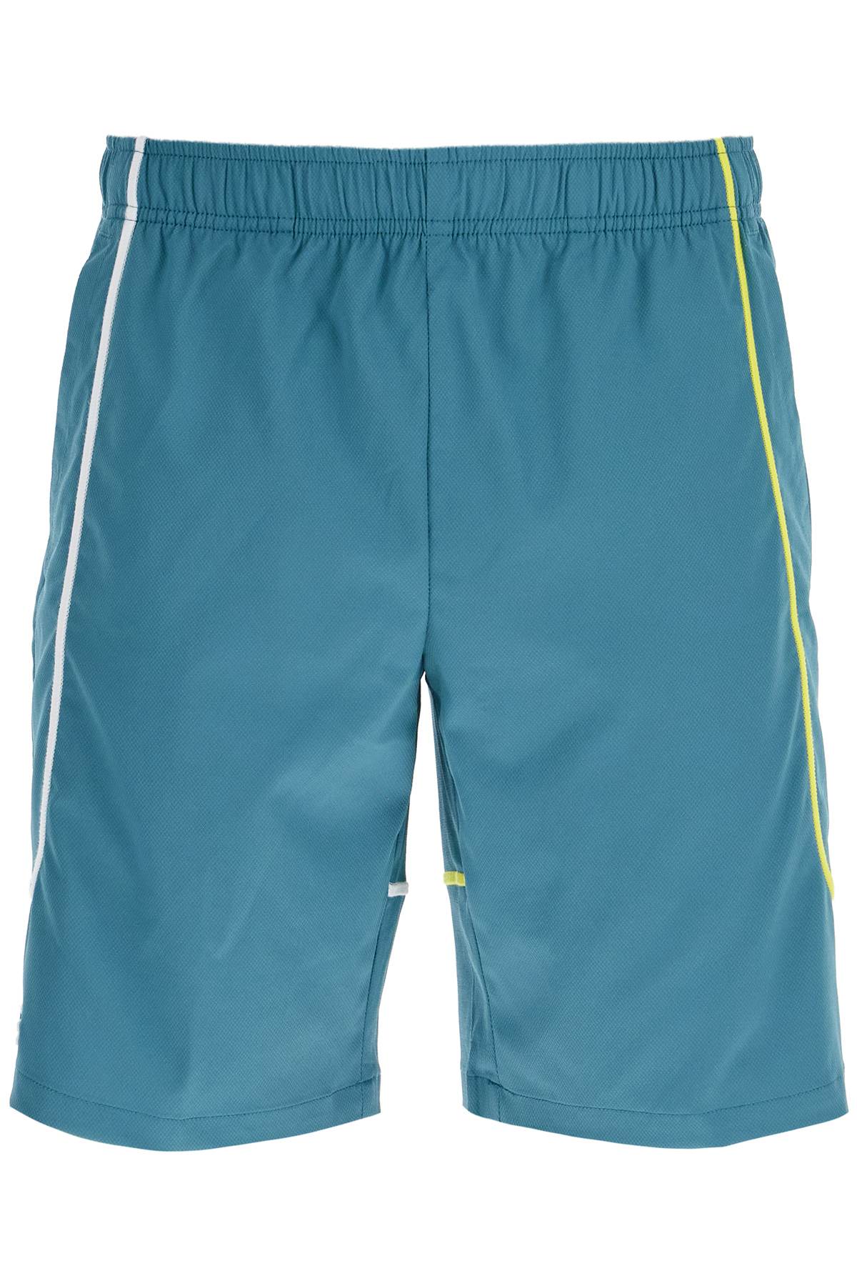 Sporty Bermuda Shorts With Contrasting Stitching