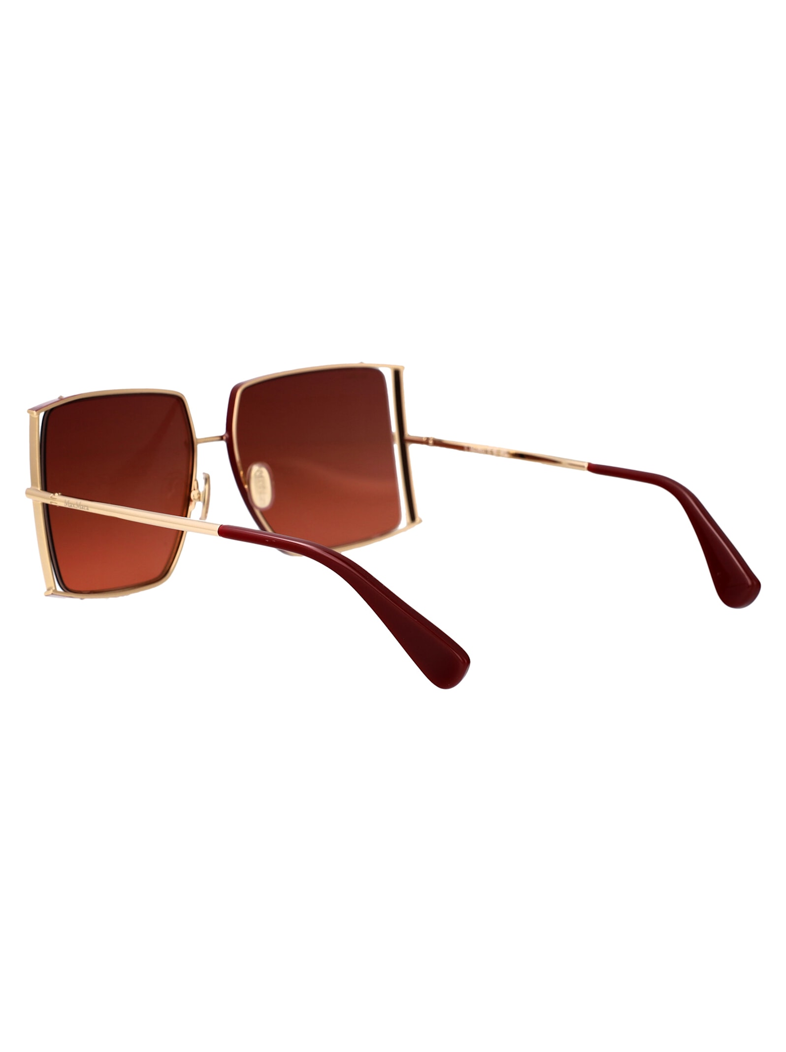 Shop Max Mara Mm0120/s Sunglasses In Gold Red