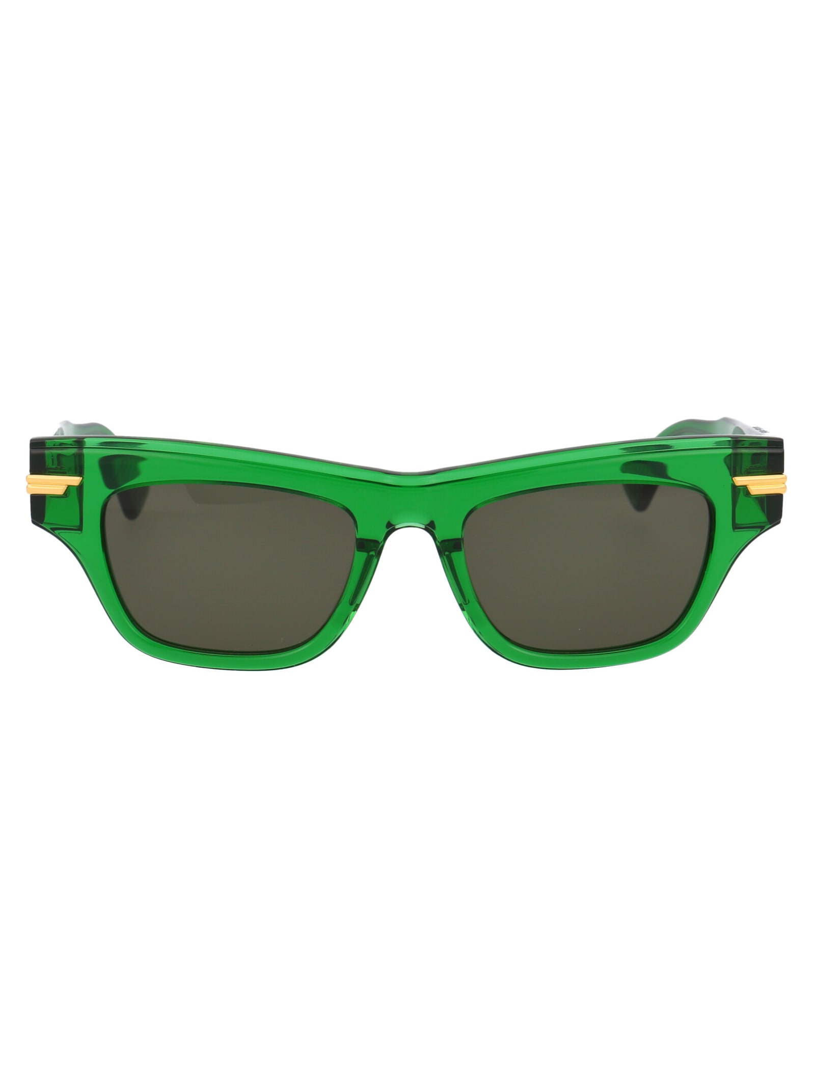 Shop Bottega Veneta Bv1122s Sunglasses In 004 Green Green Green