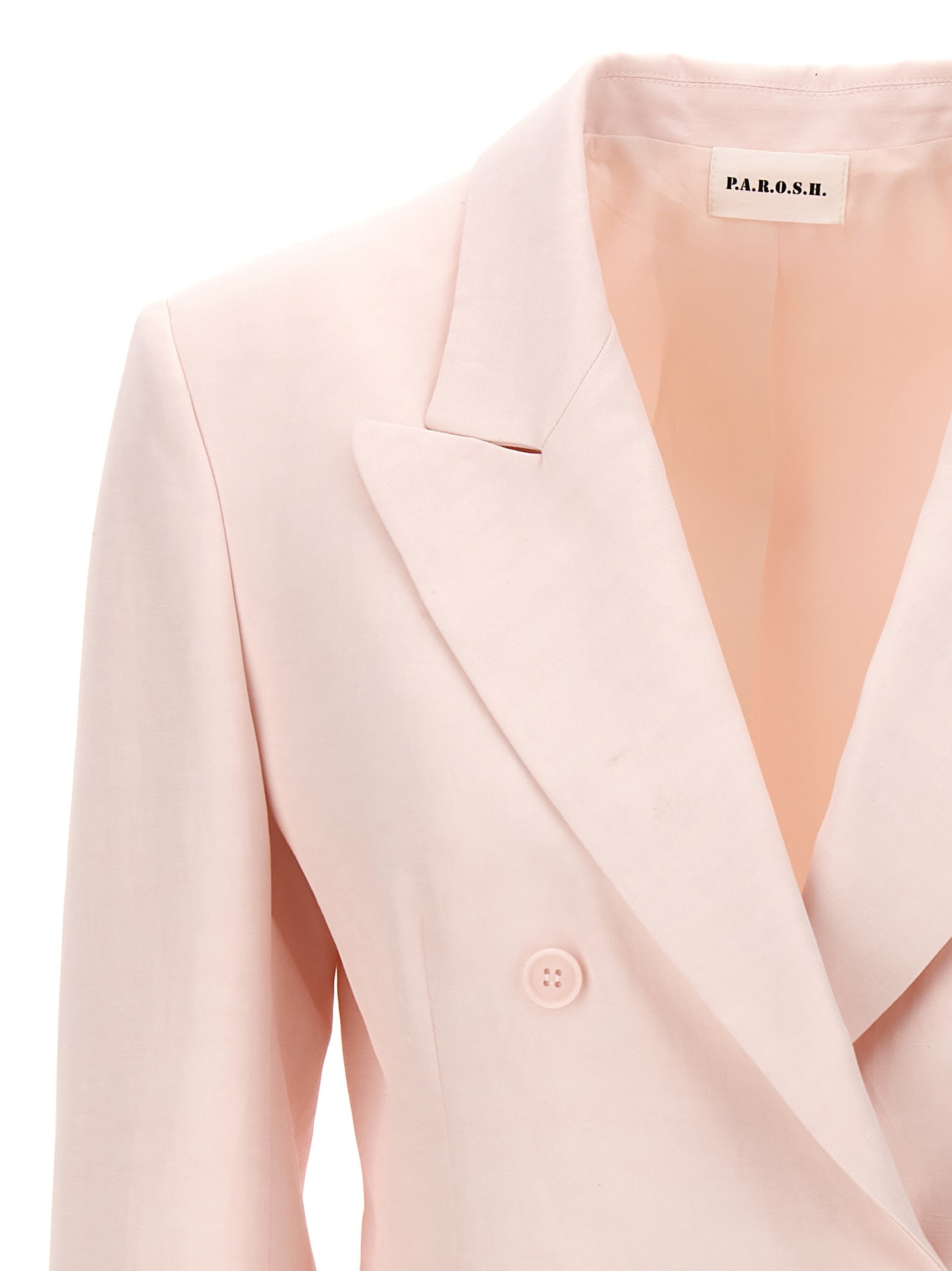 Shop P.a.r.o.s.h Double-breasted Blazer In Pink