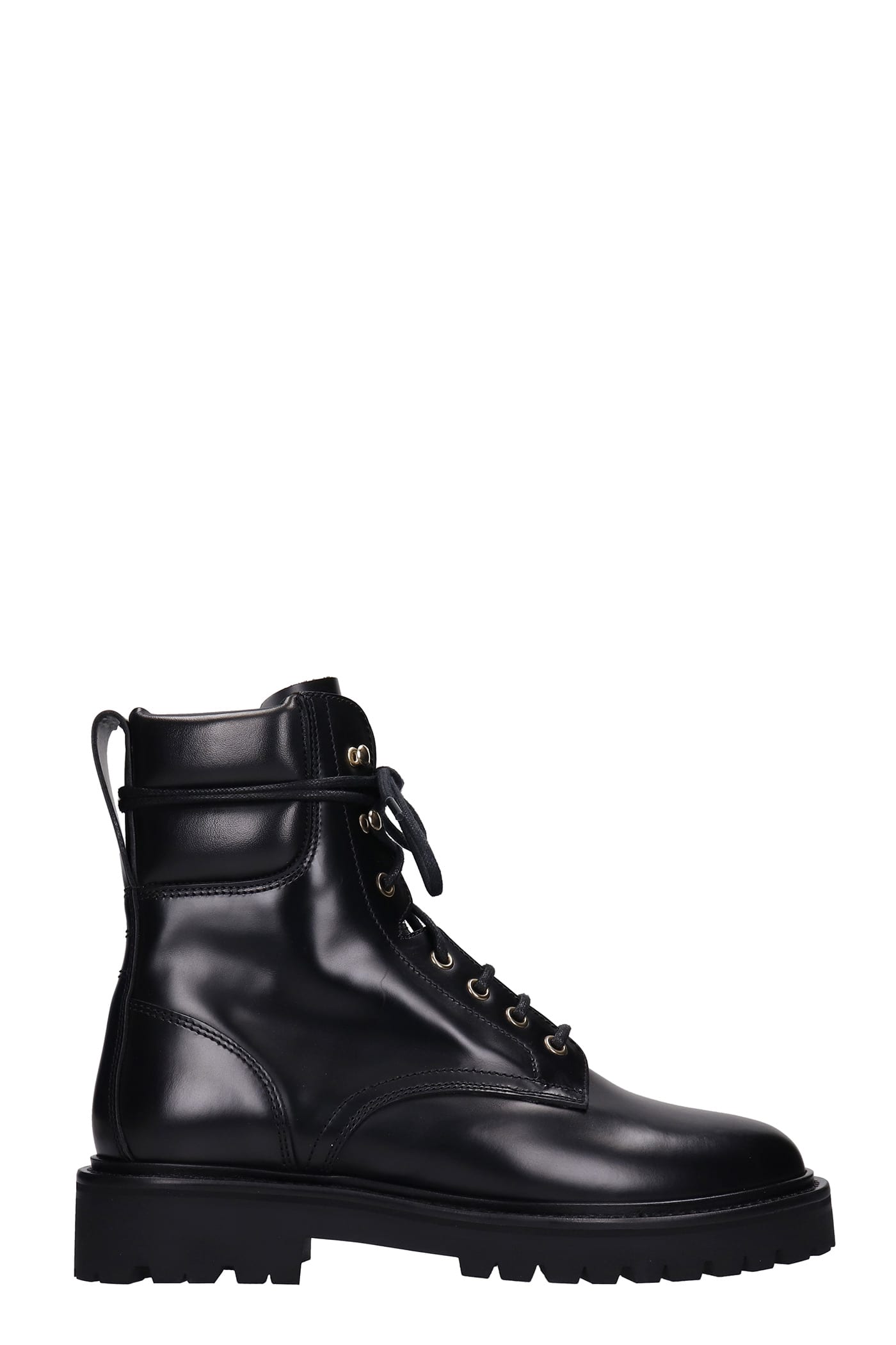 Isabel Marant Campah Combat Boots In Black Leather