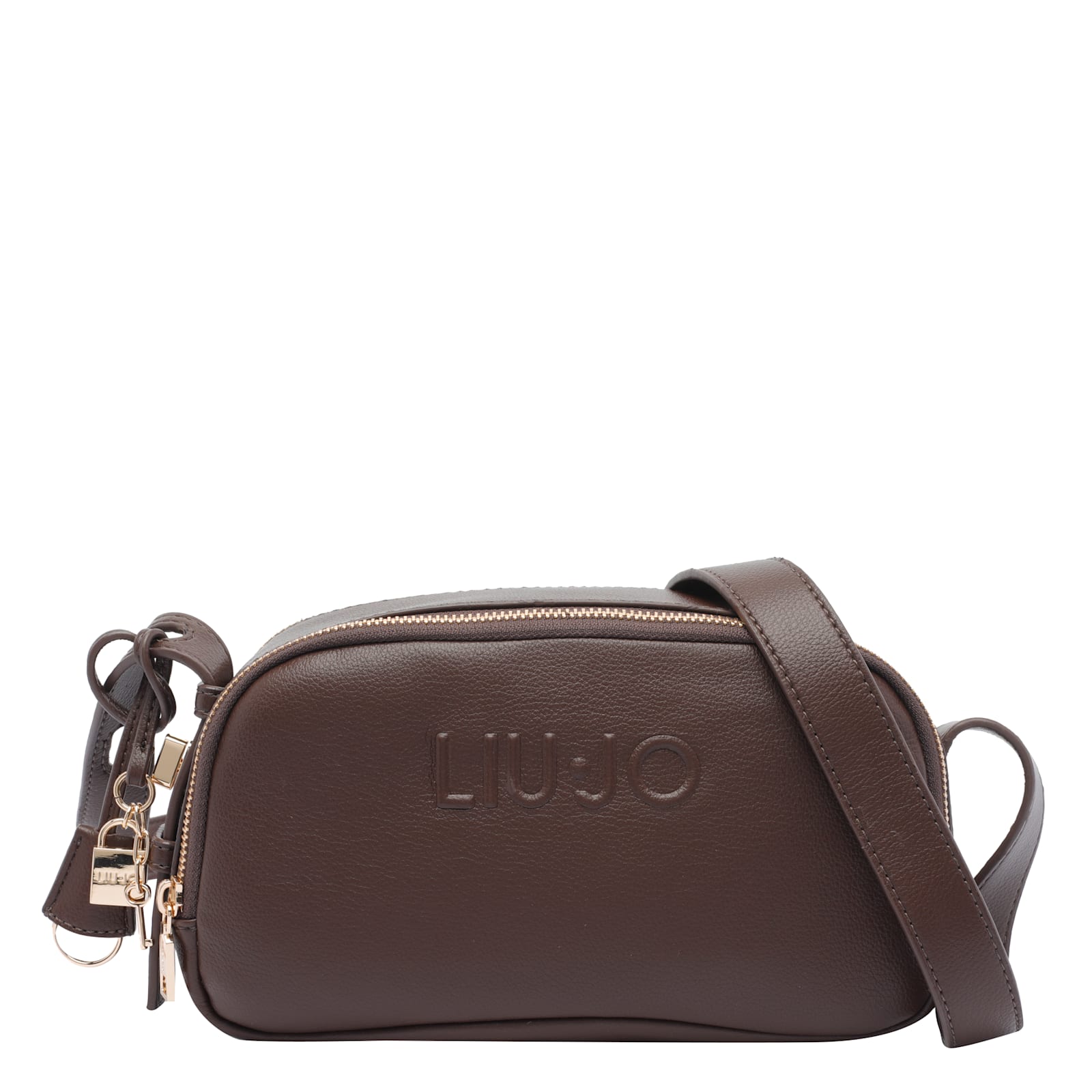 Liu •jo Medium Logo Shoulder Bag In Brown