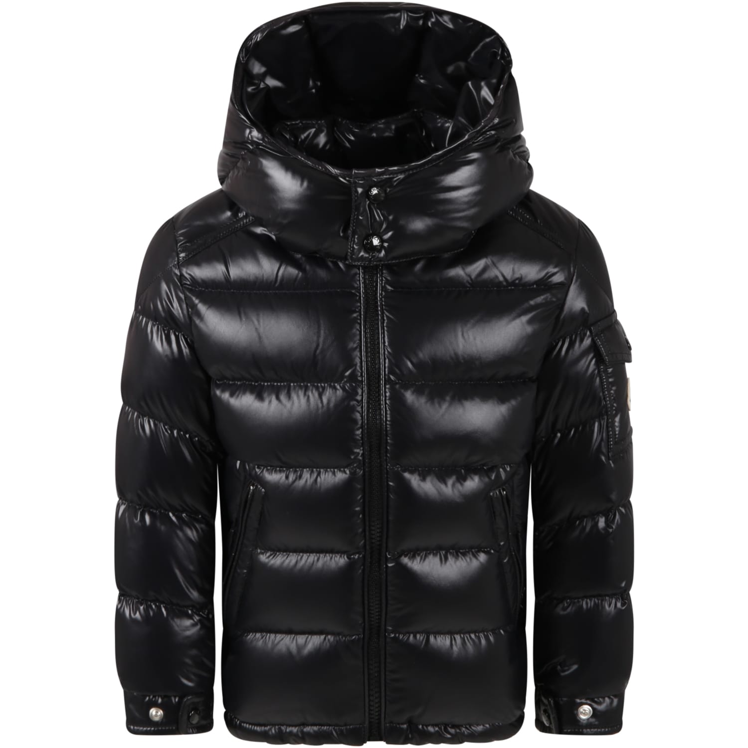 Moncler Black new Maya Jacket For Boy With Patch