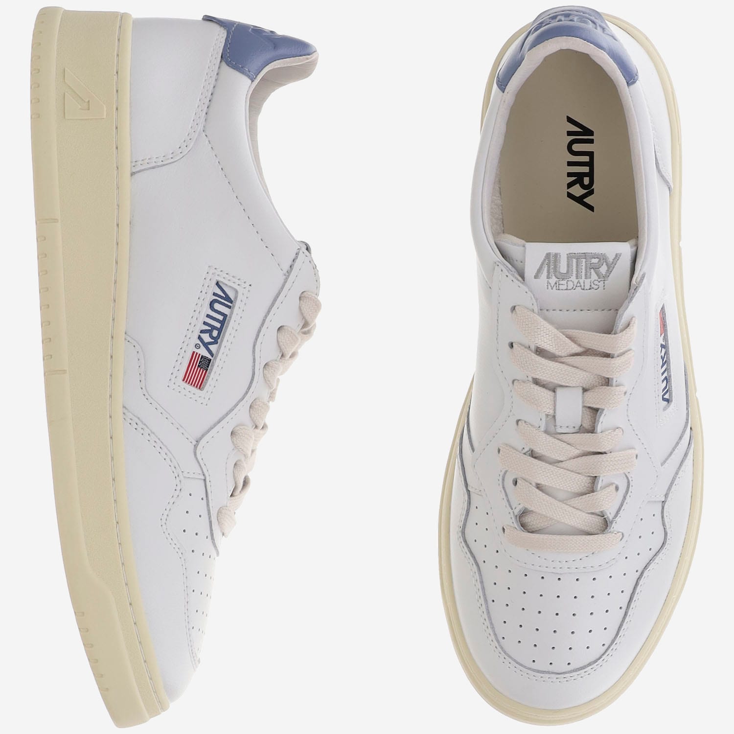 Autry Low Medalist Leather Sneakers In White