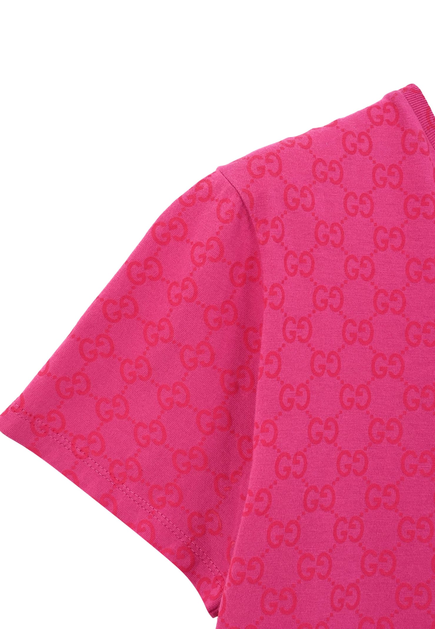 Gucci Gg-pattern Short Sleeve T-shirt In Pink