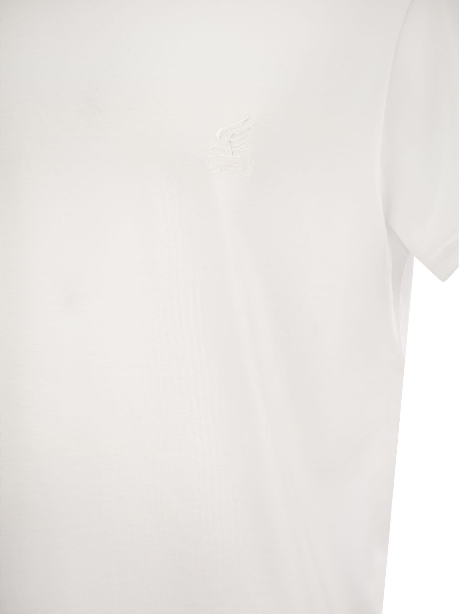 Shop Hogan Cotton Jersey T-shirt In White