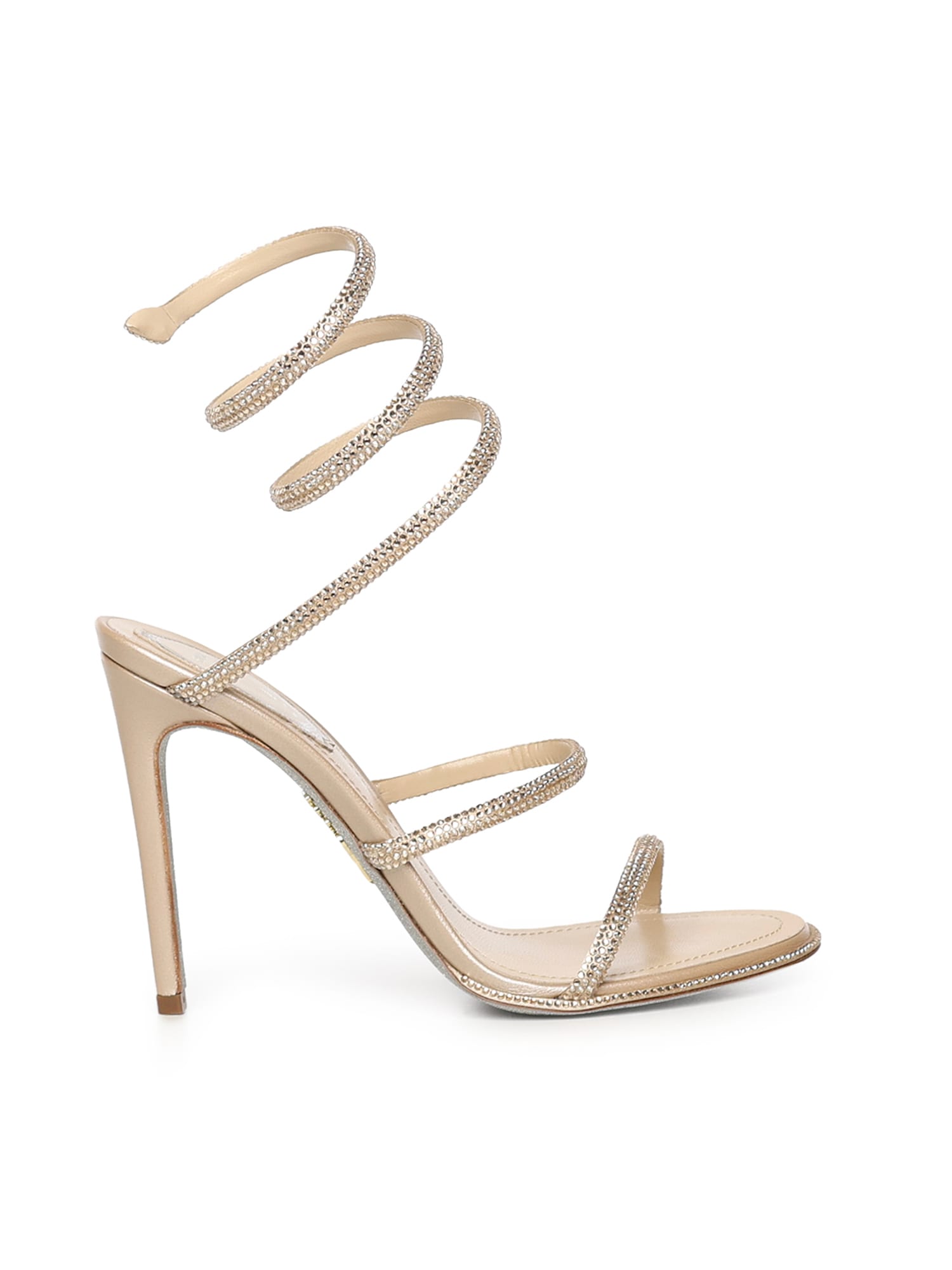 René Caovilla Cleo 105 Sandals In Gold