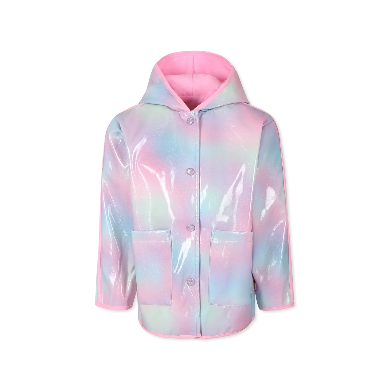 Billieblush Hooded Raincoat In Multicolor