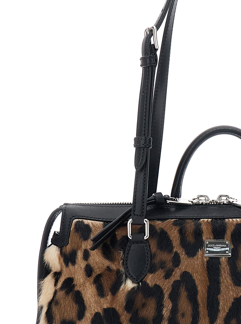 Dolce & Gabbana Vittoria Pony Skin Bag In Brown