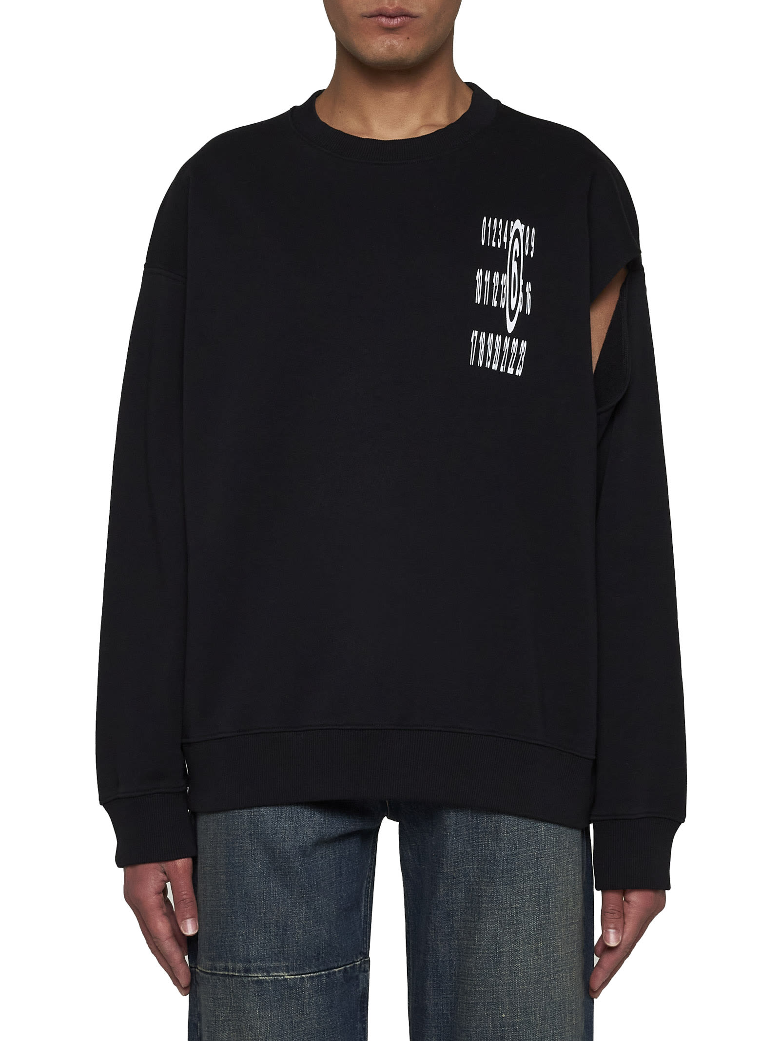 Shop Mm6 Maison Margiela Sweater In Black