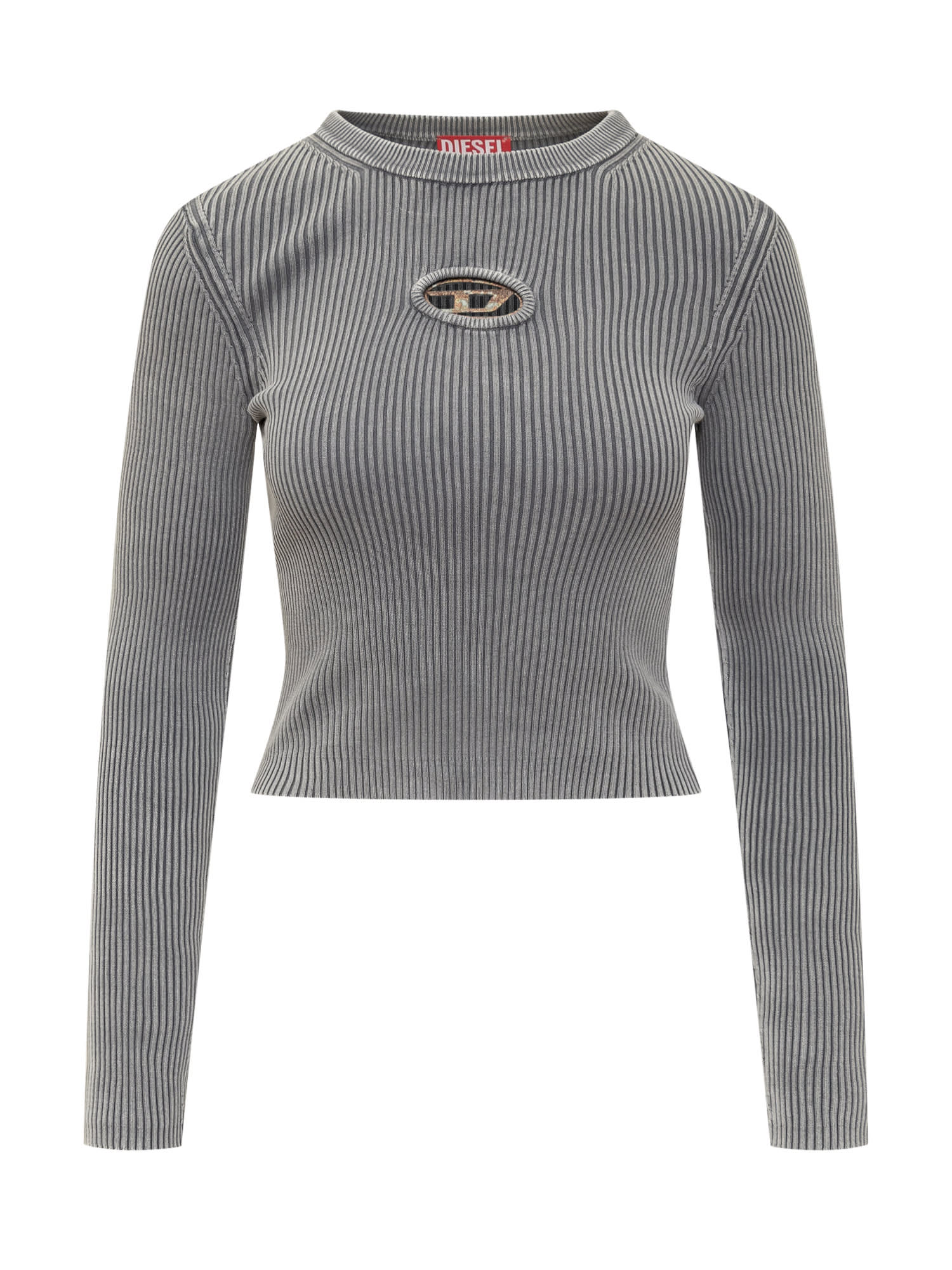 Shop Diesel Oval D Sweater In Azzurro