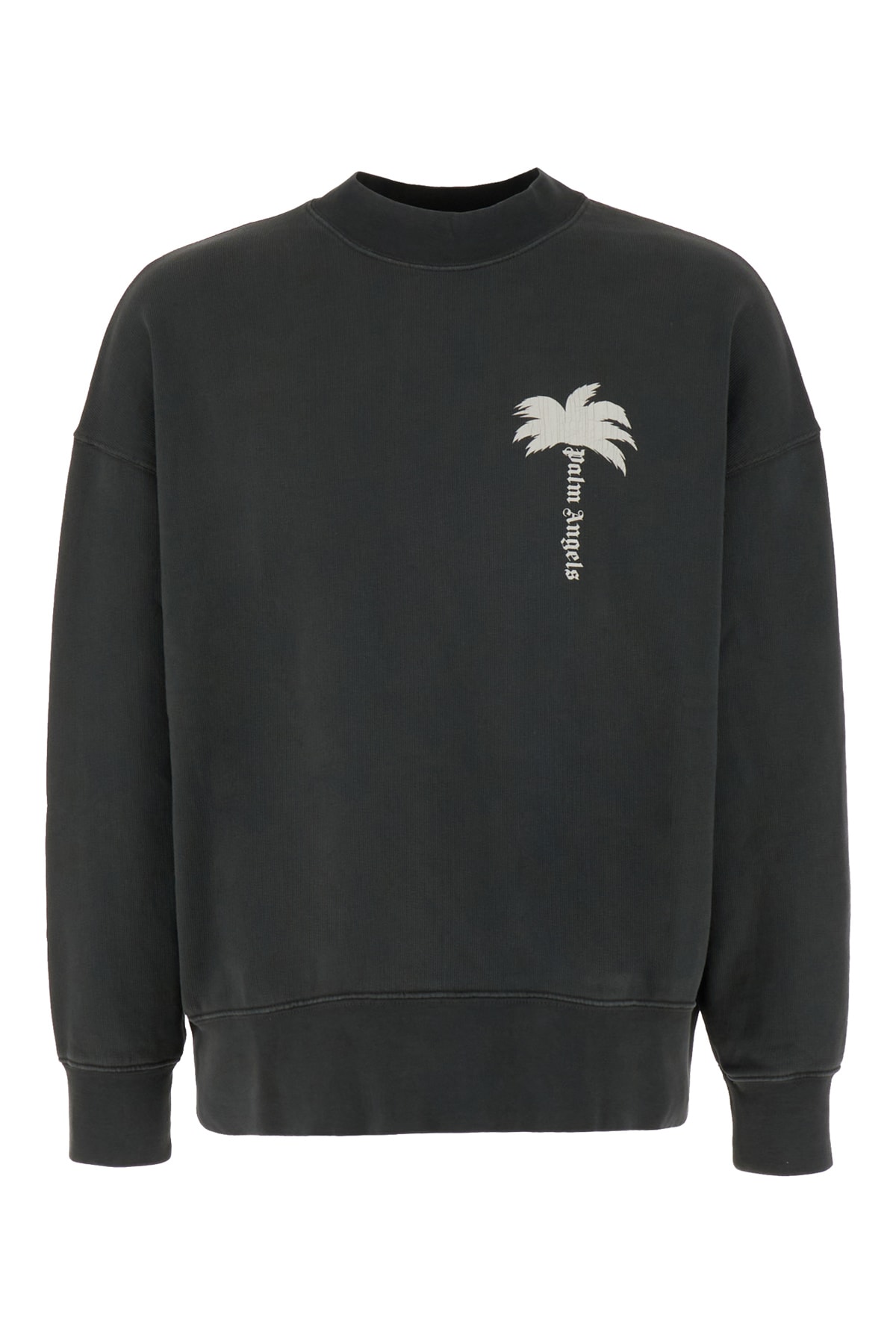 Palm Angels Charcoal Cotton Oversize Sweatshirt In 0703