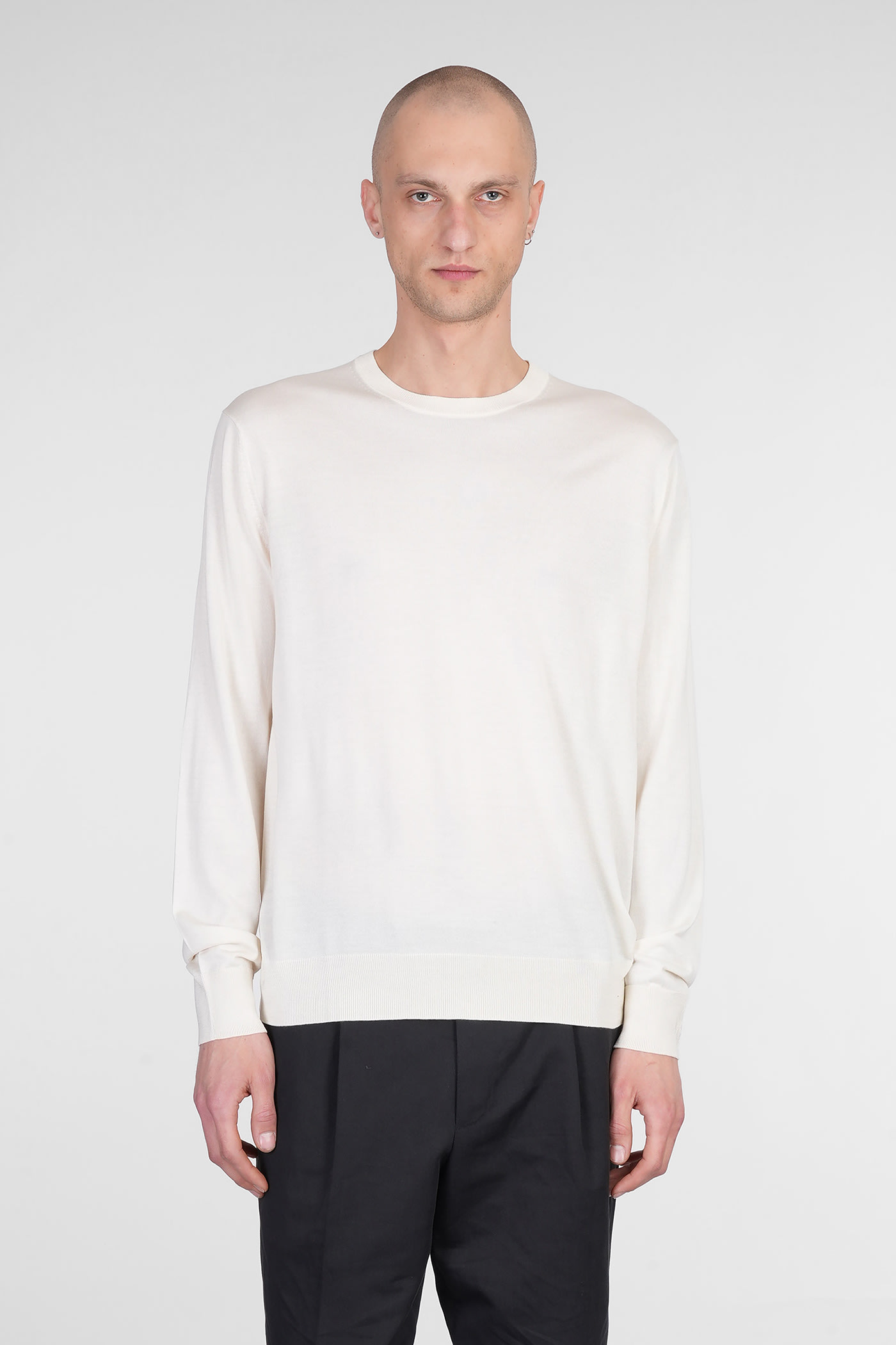 Ballantyne Knitwear In Beige Silk In Beige