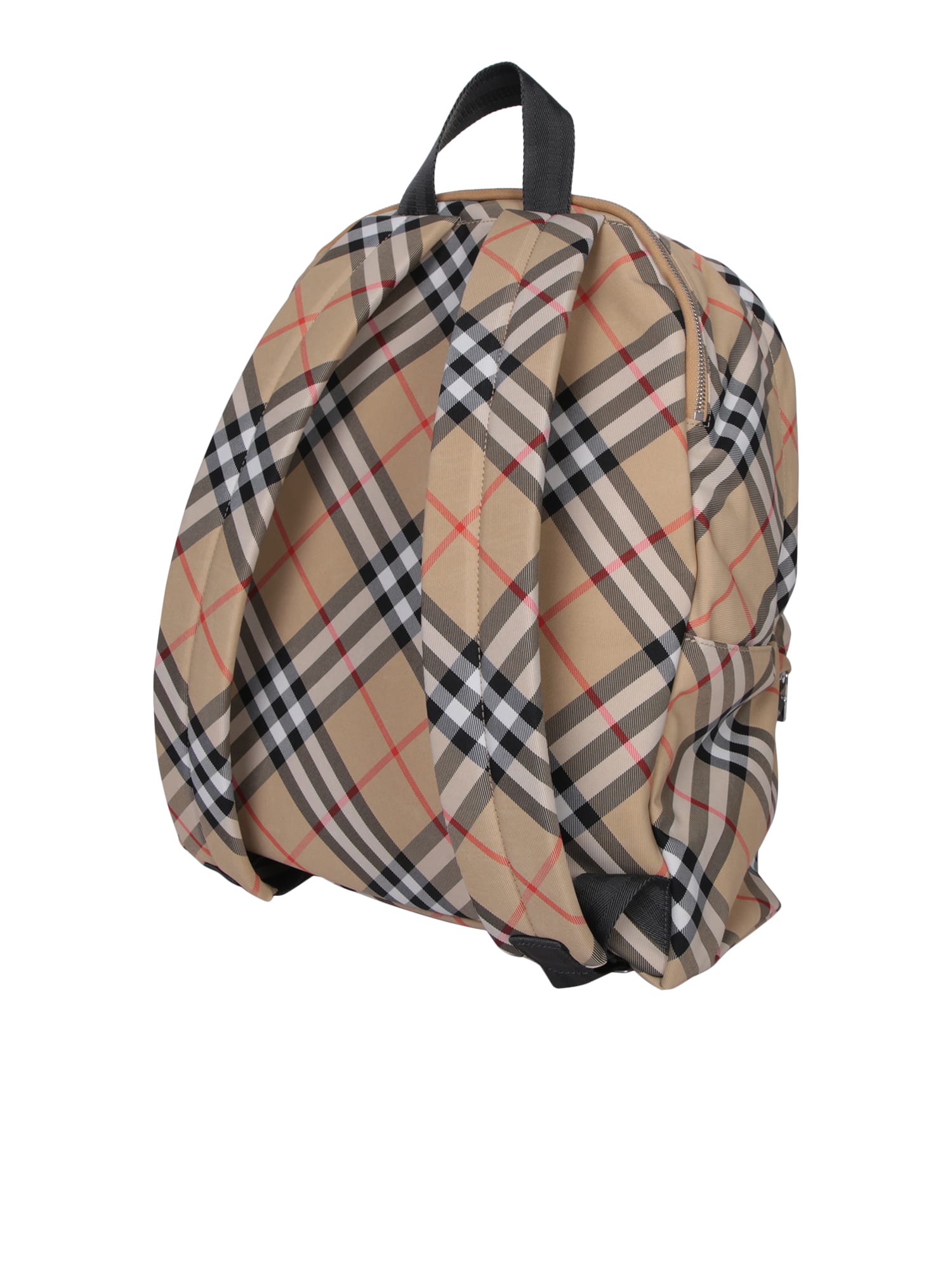 Shop Burberry Archive Check Beige Backpack