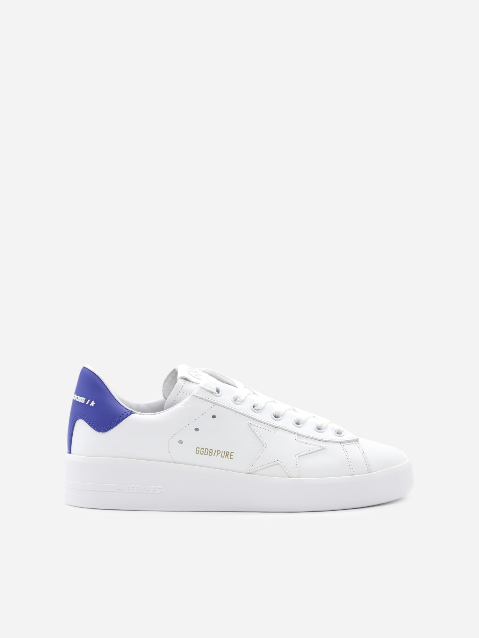 Golden Goose Purestar Sneakers In Leather With Contrasting Heel Tab
