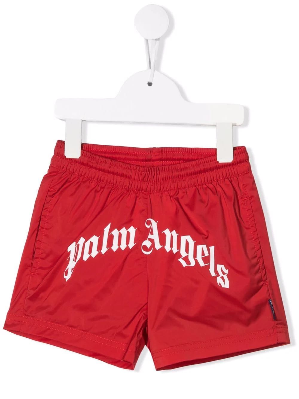 Palm Angels Kids Red Swim Shorts With Front Logo