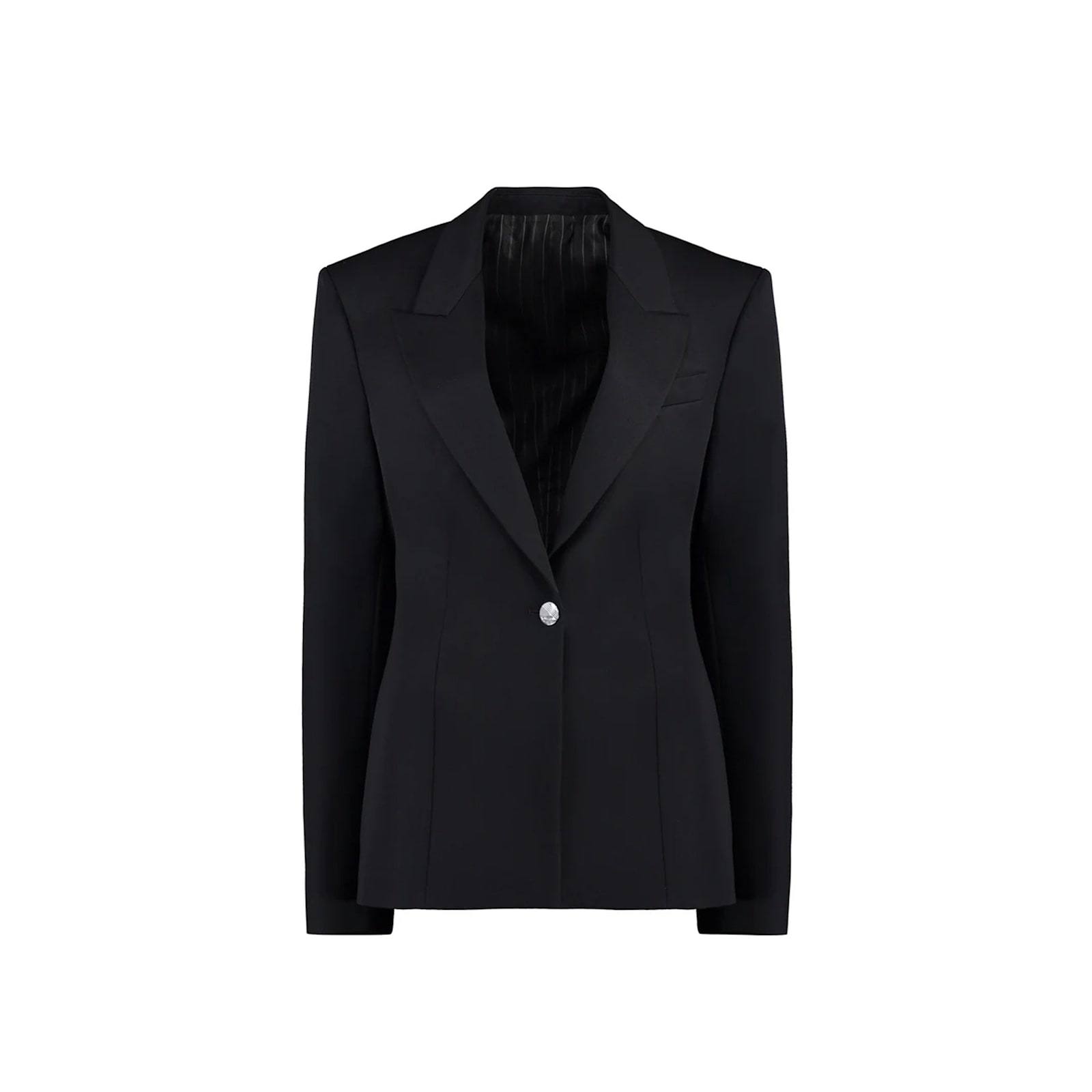 Shop Attico Virgin Wool Jacket In Black