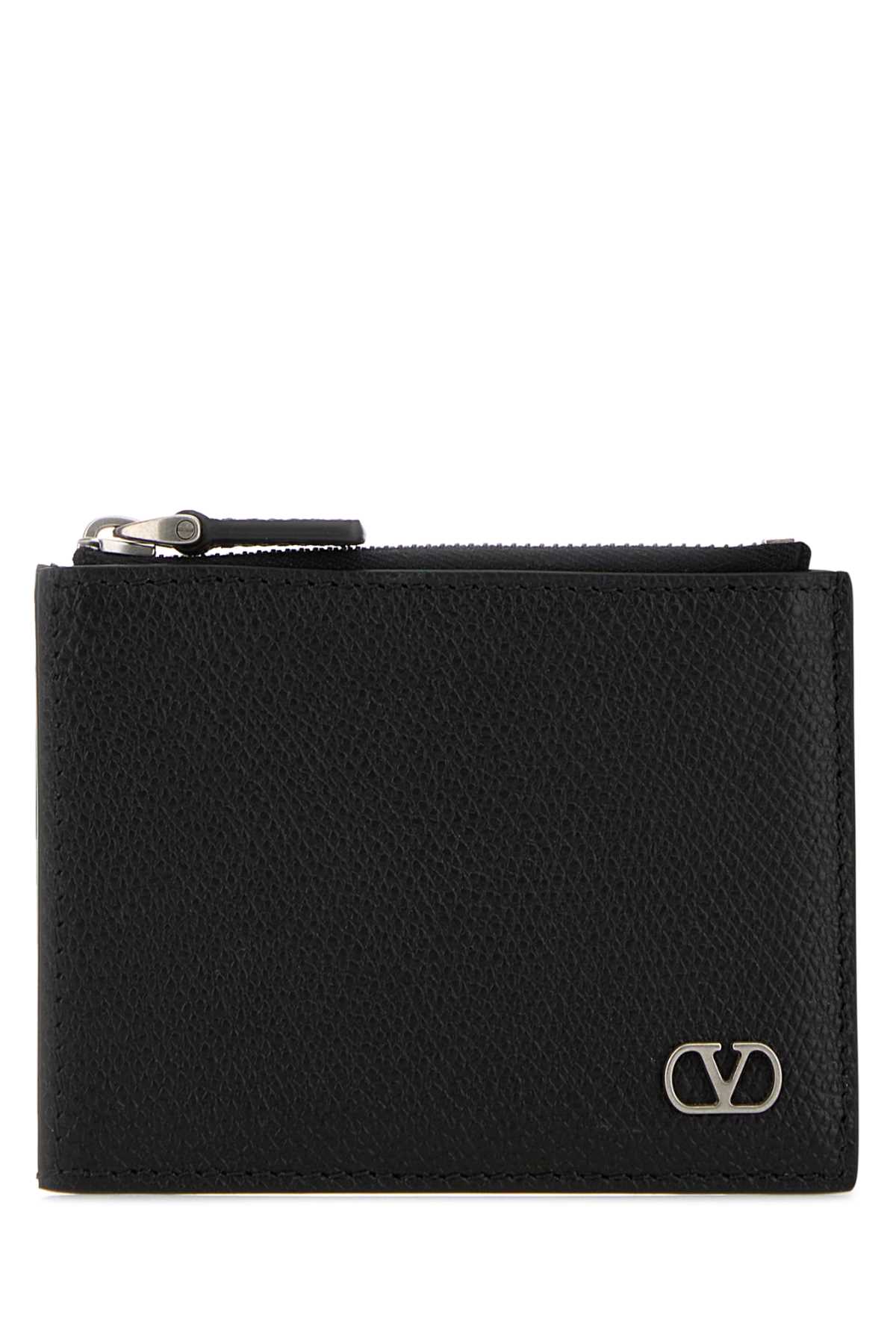 Valentino Garavani Black Leather Coin Purse