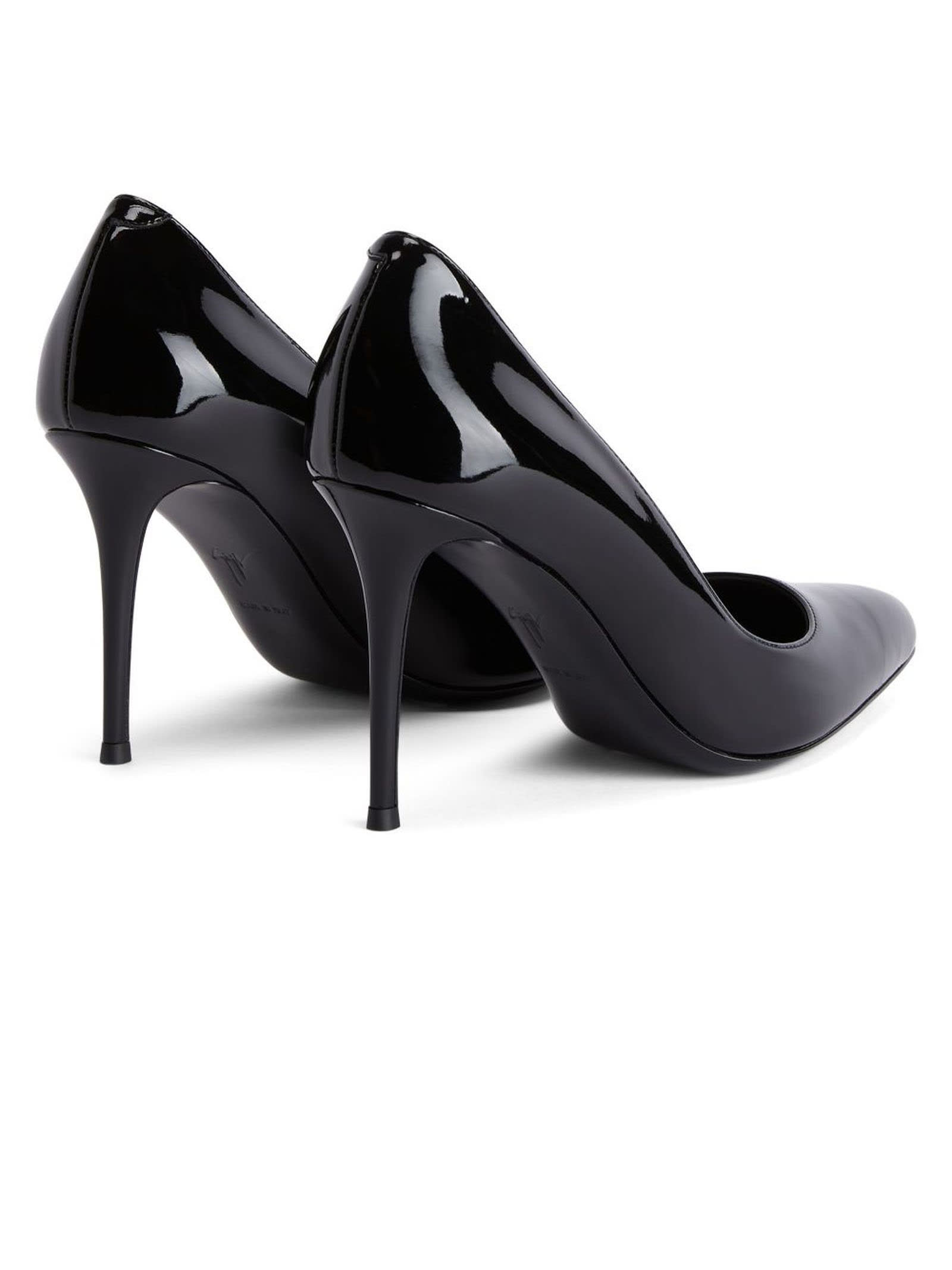 Shop Giuseppe Zanotti Black Synthetic Fabric Jakye Pumps