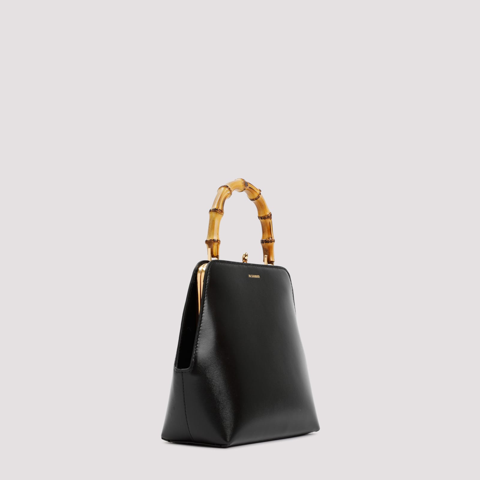 Shop Jil Sander Goji Square Sm Bamboo Bag In Black