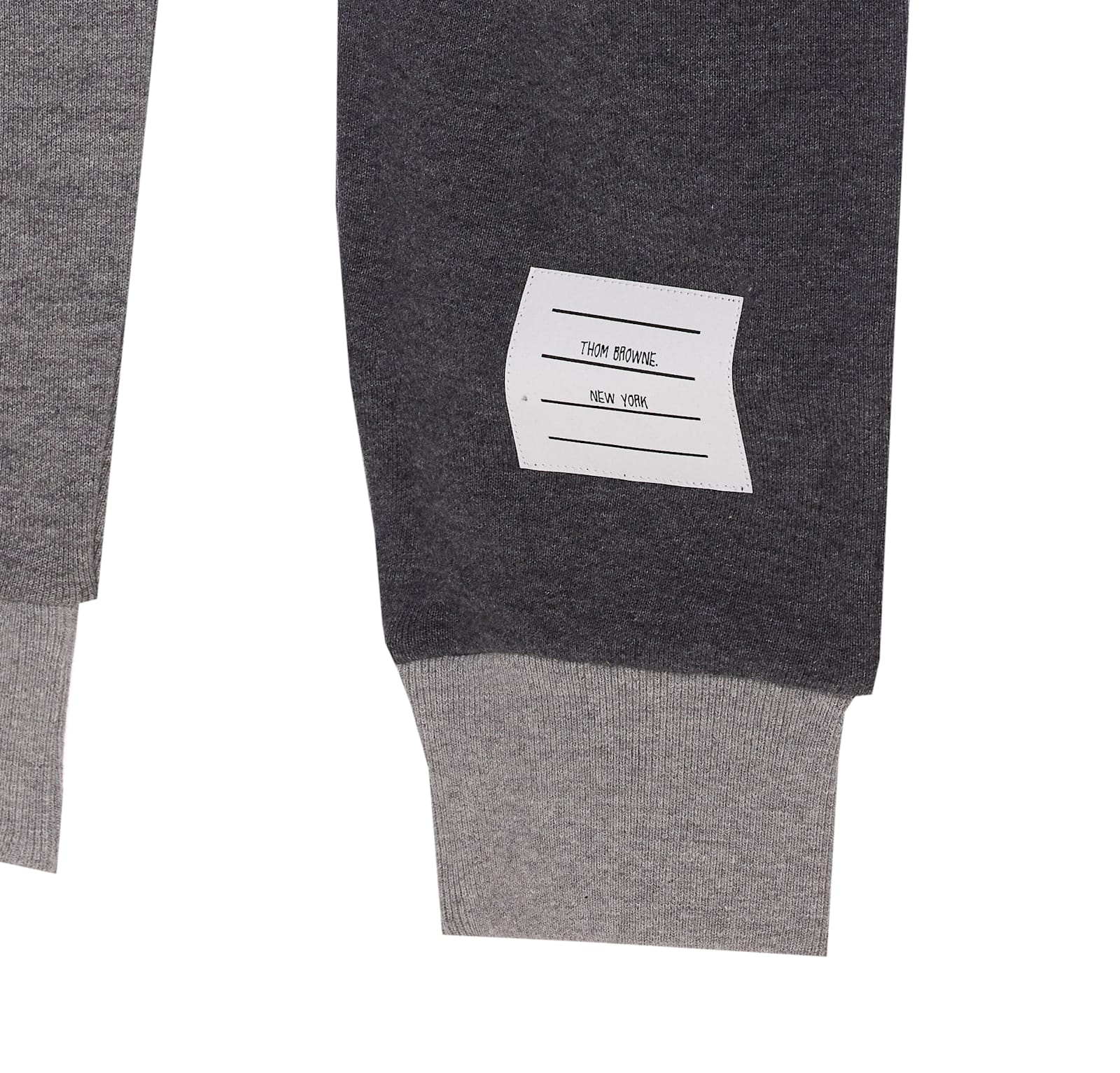 Thom Browne Trousers Block Design Striped Detail In Gray