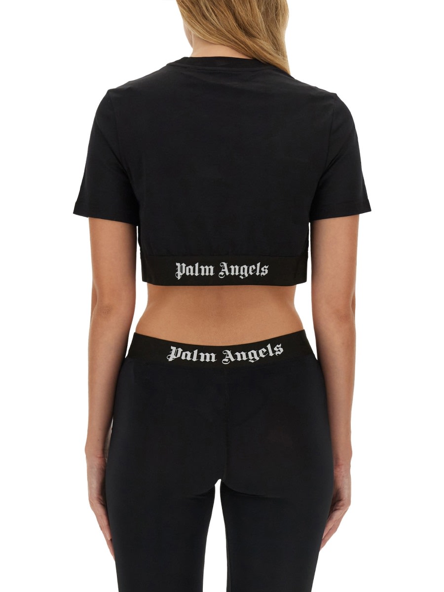 Shop Palm Angels T-shirt With Logo In Black