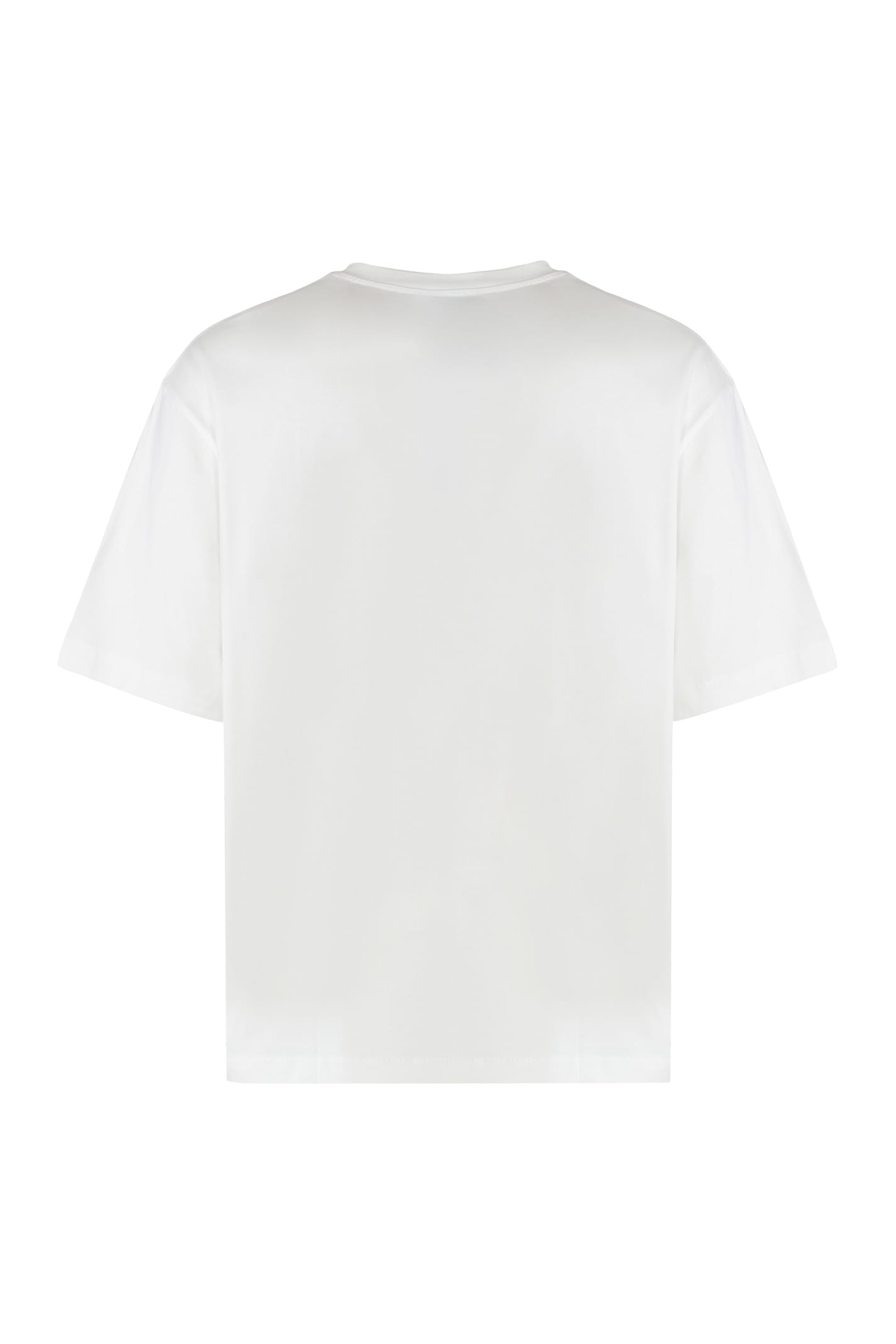 Off-white Cotton Crew-neck T-shirt In White