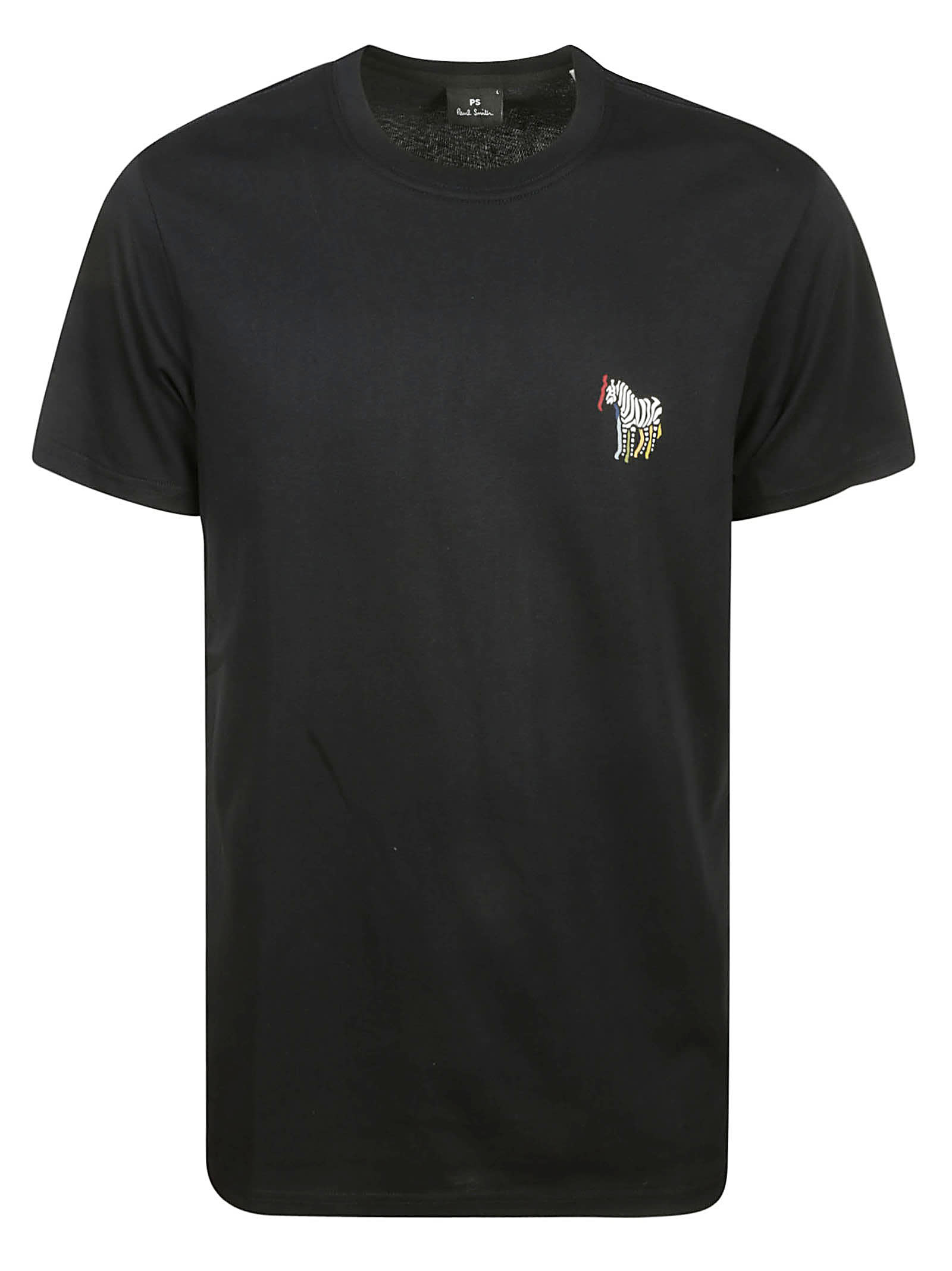 Paul Smith Slim Fit T-shirt B&w Zebra In Very Dark Navy