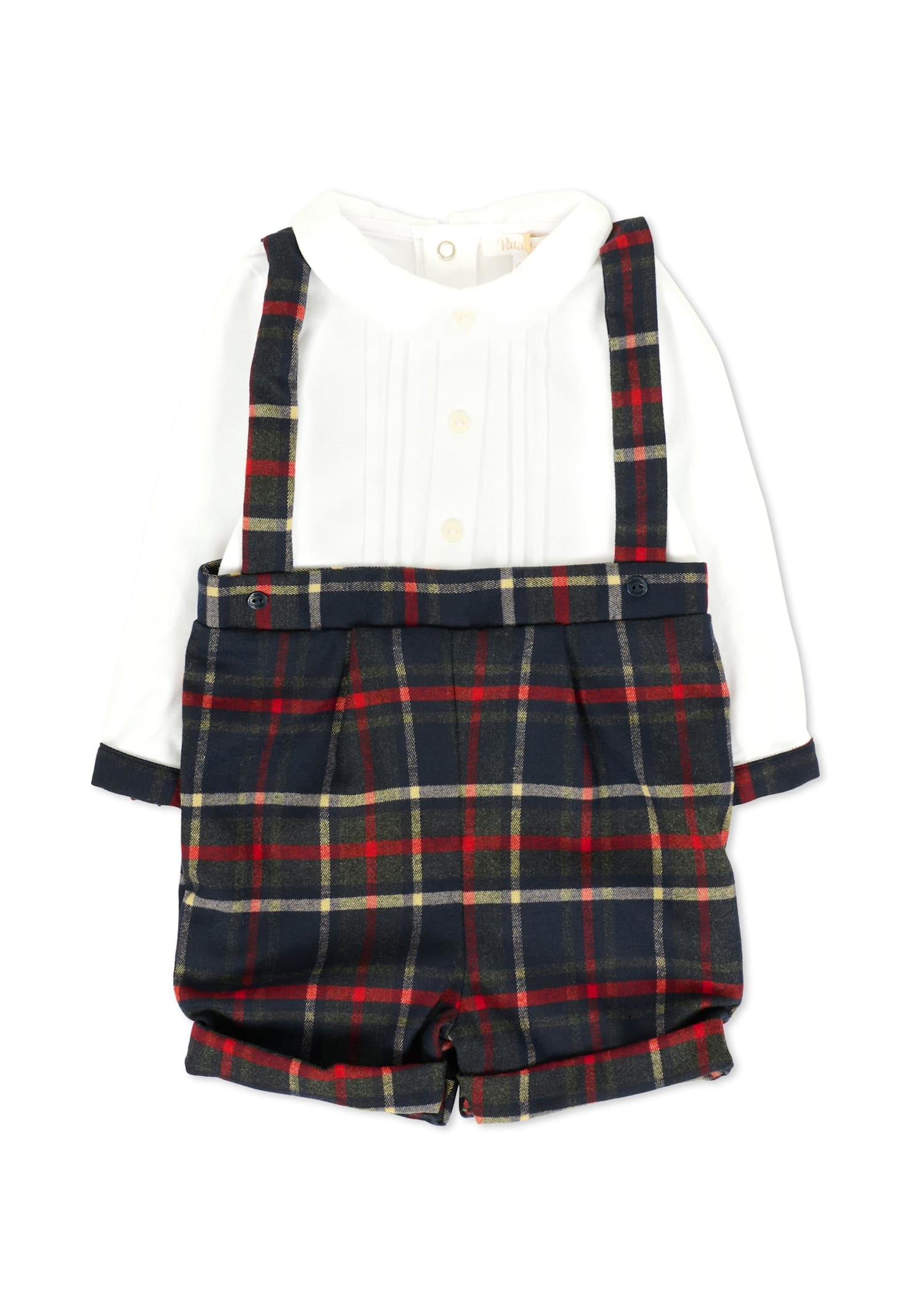 Patachou White Romper Pour Baby Boy In Multi