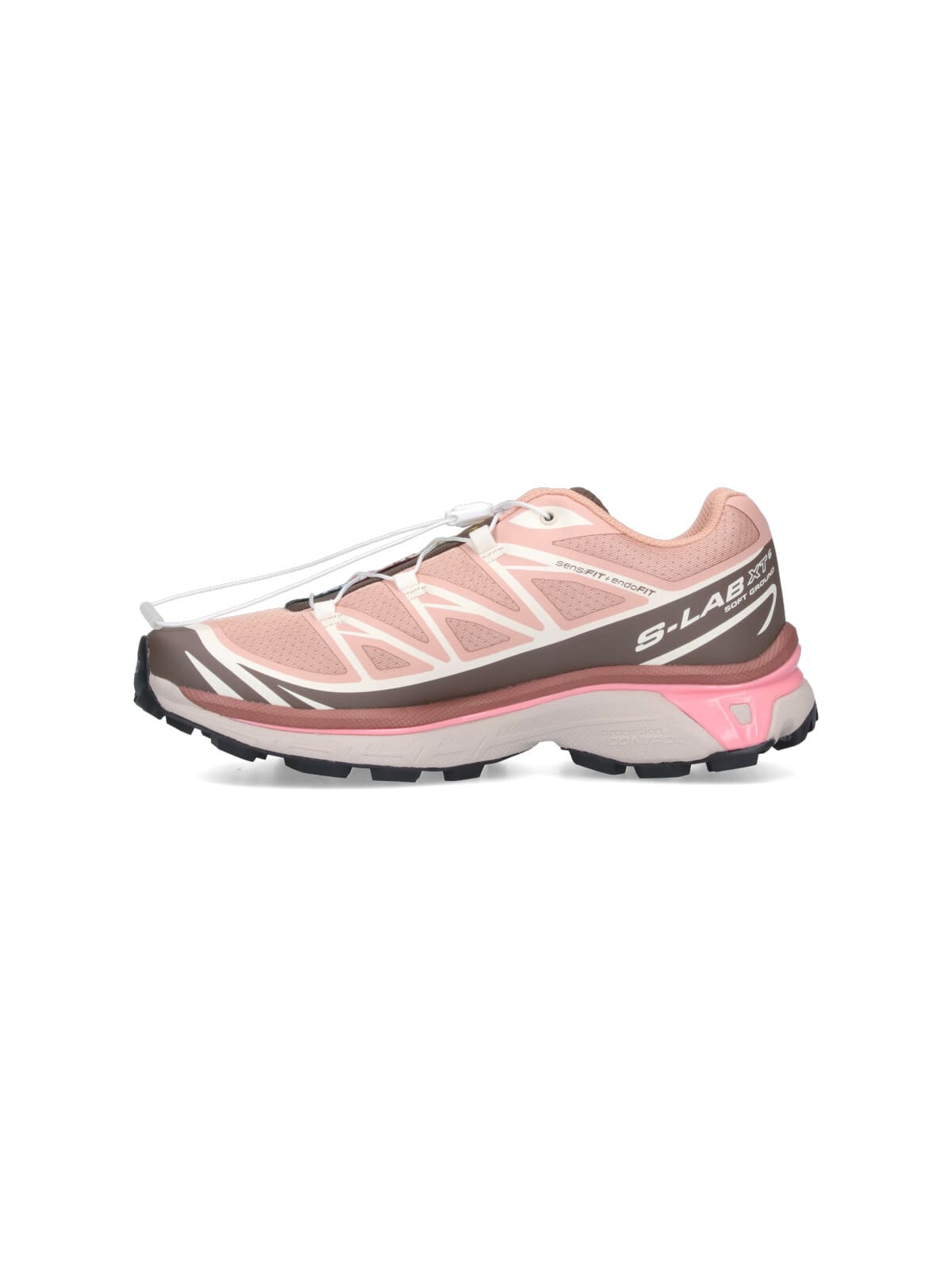 Salomon 'xt-6' Pink Sneaker With Logo Applied On The Tongue And Chunky Sole