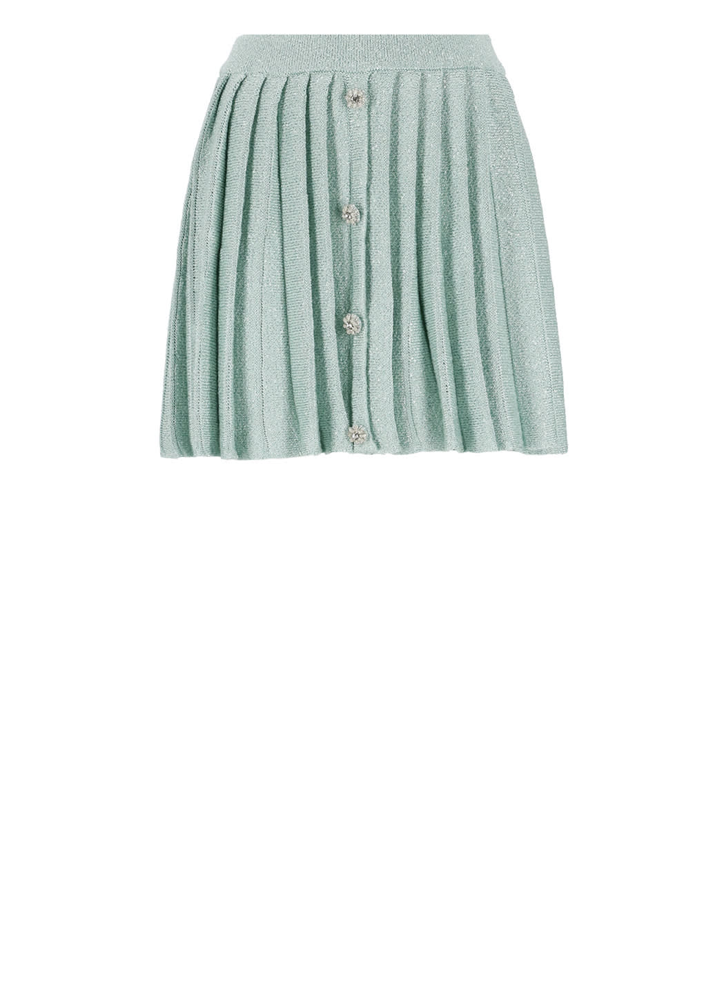 Sequin Pleated Knit Skirt