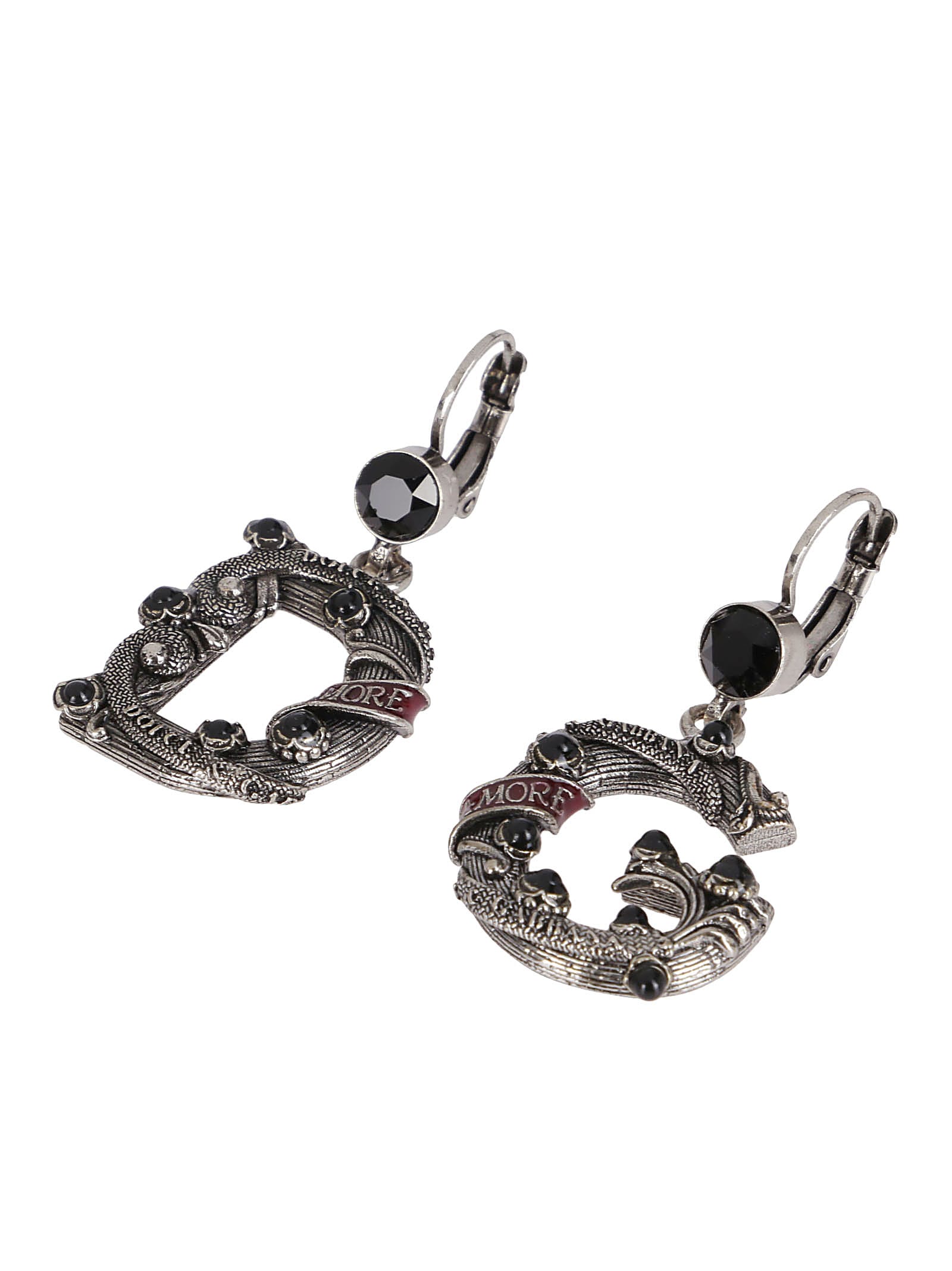 Dolce & Gabbana Dark Silver-tone Brass Earrings