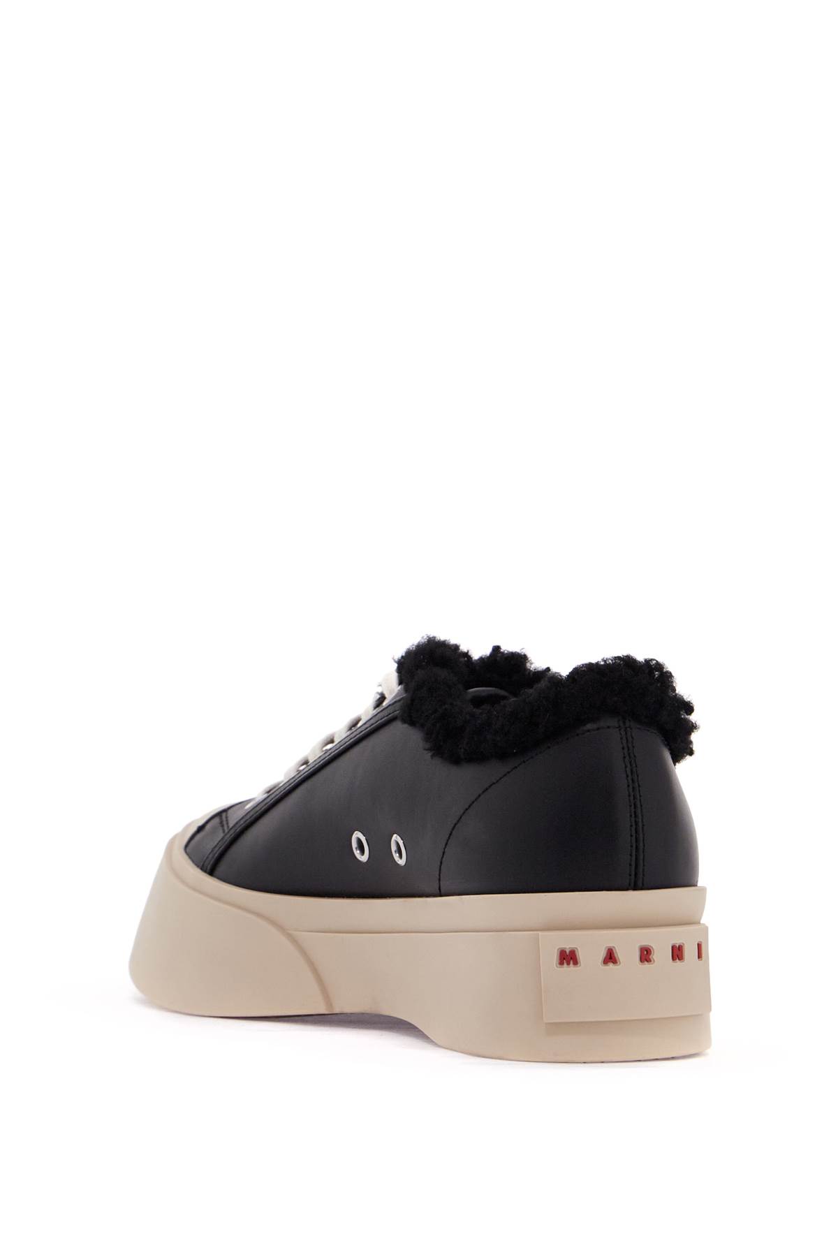 Shop Marni Pablo Sherpa-lined Sne In Black (black)