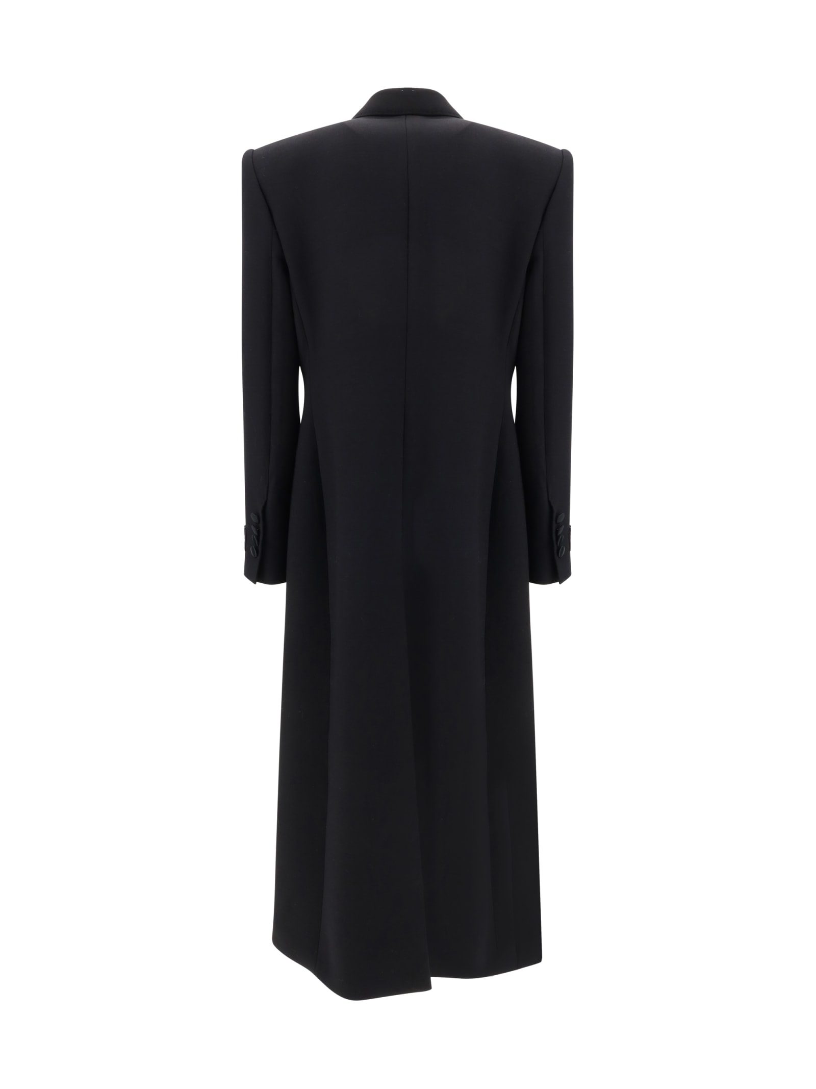 Dolce & Gabbana Black Virgin Wool Blend Coat In Nero