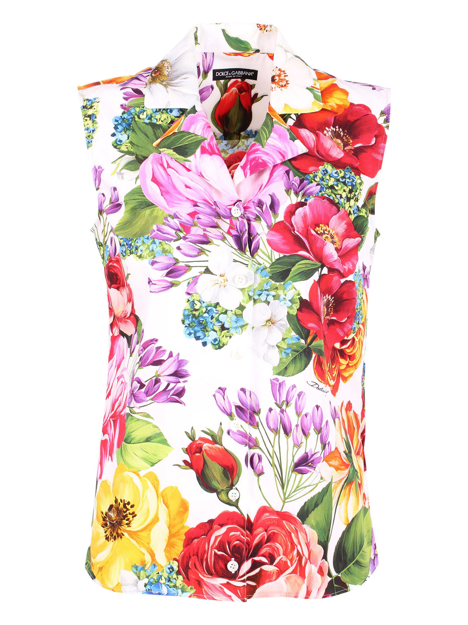 Dolce & Gabbana Cotton Shirt In Floral Print