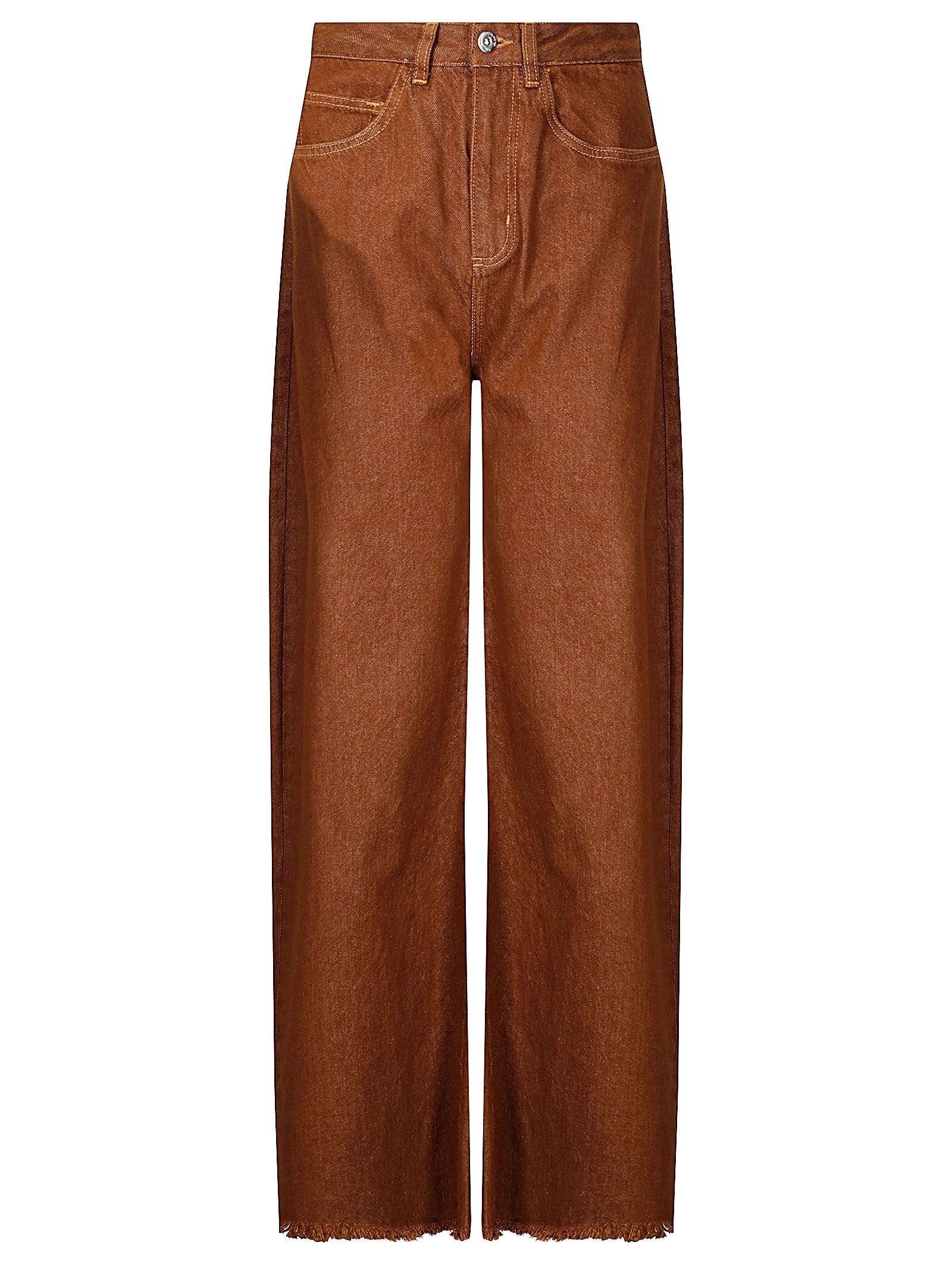 Marques'Almeida Brown Denim Boyfriend Trousers