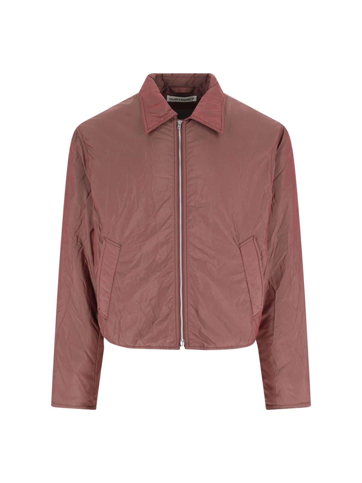 Our Legacy Bomber Jacket In Red Polyamide In Multi