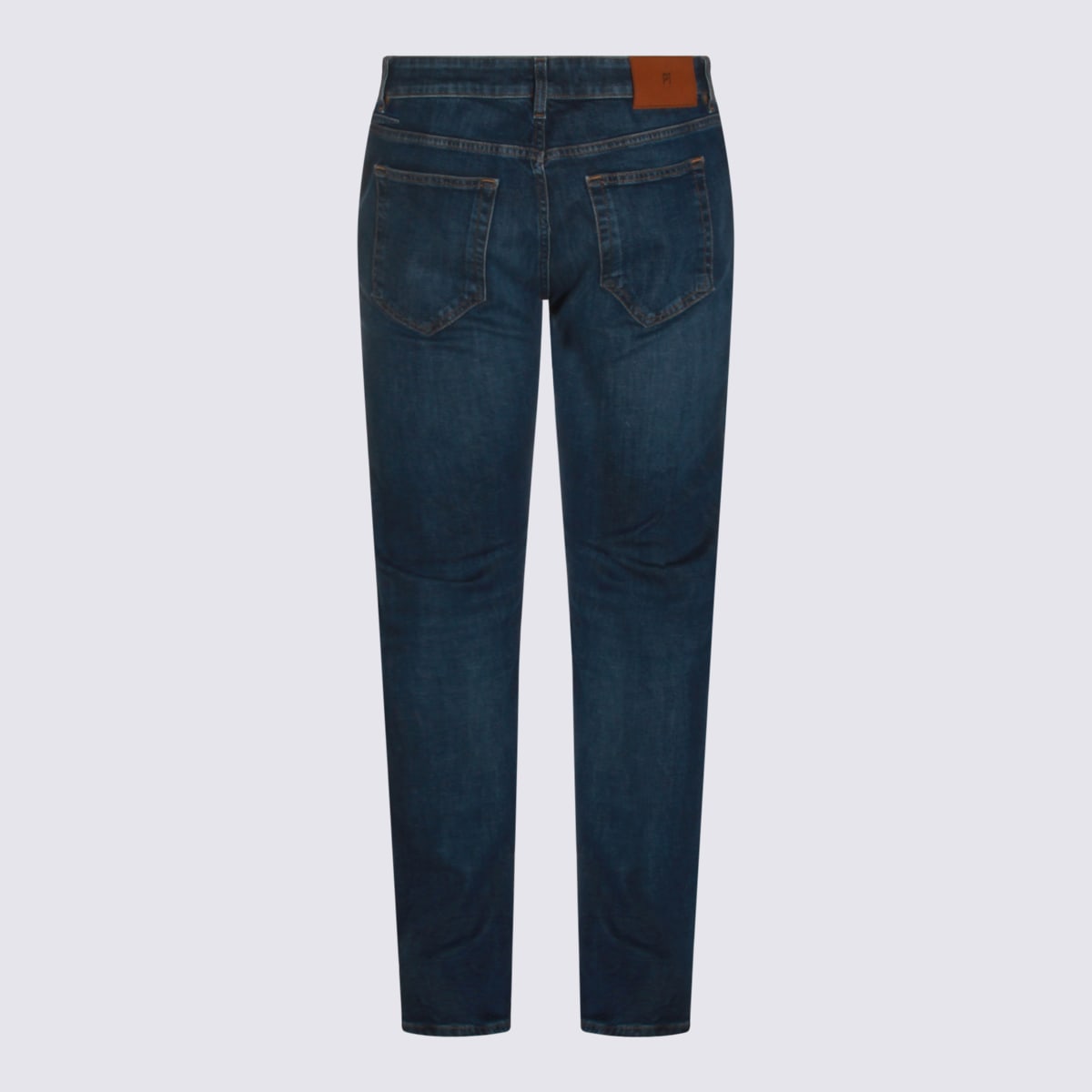 Pt Torino Straight Trousers With Belt Loops And Pockets In Blue