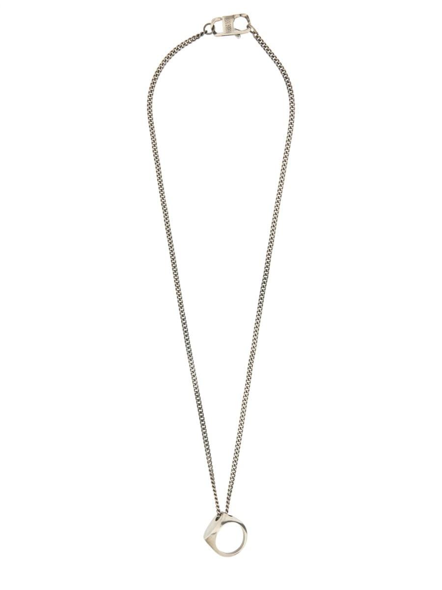 Shop Mm6 Maison Margiela Necklace With Ring