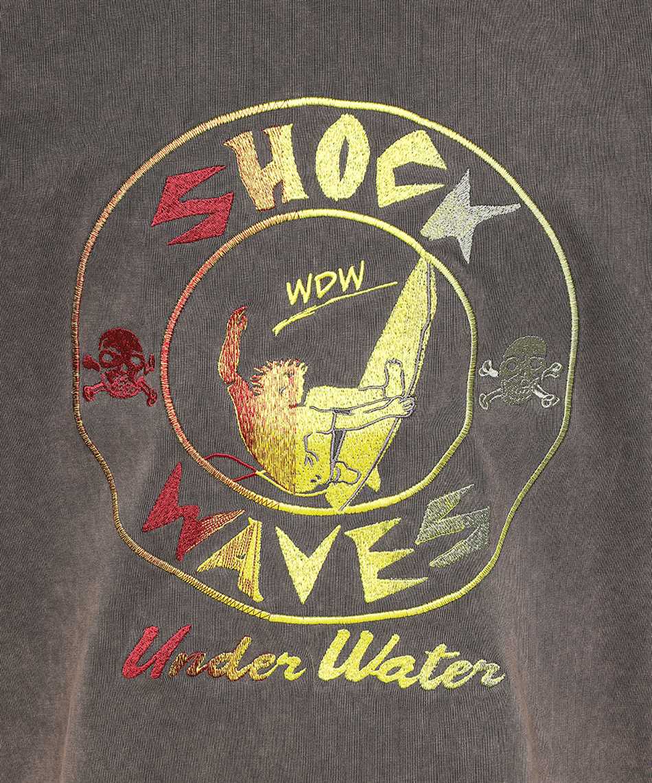 Who Decides War Embroidered-shock-waves T-shirt In Gray