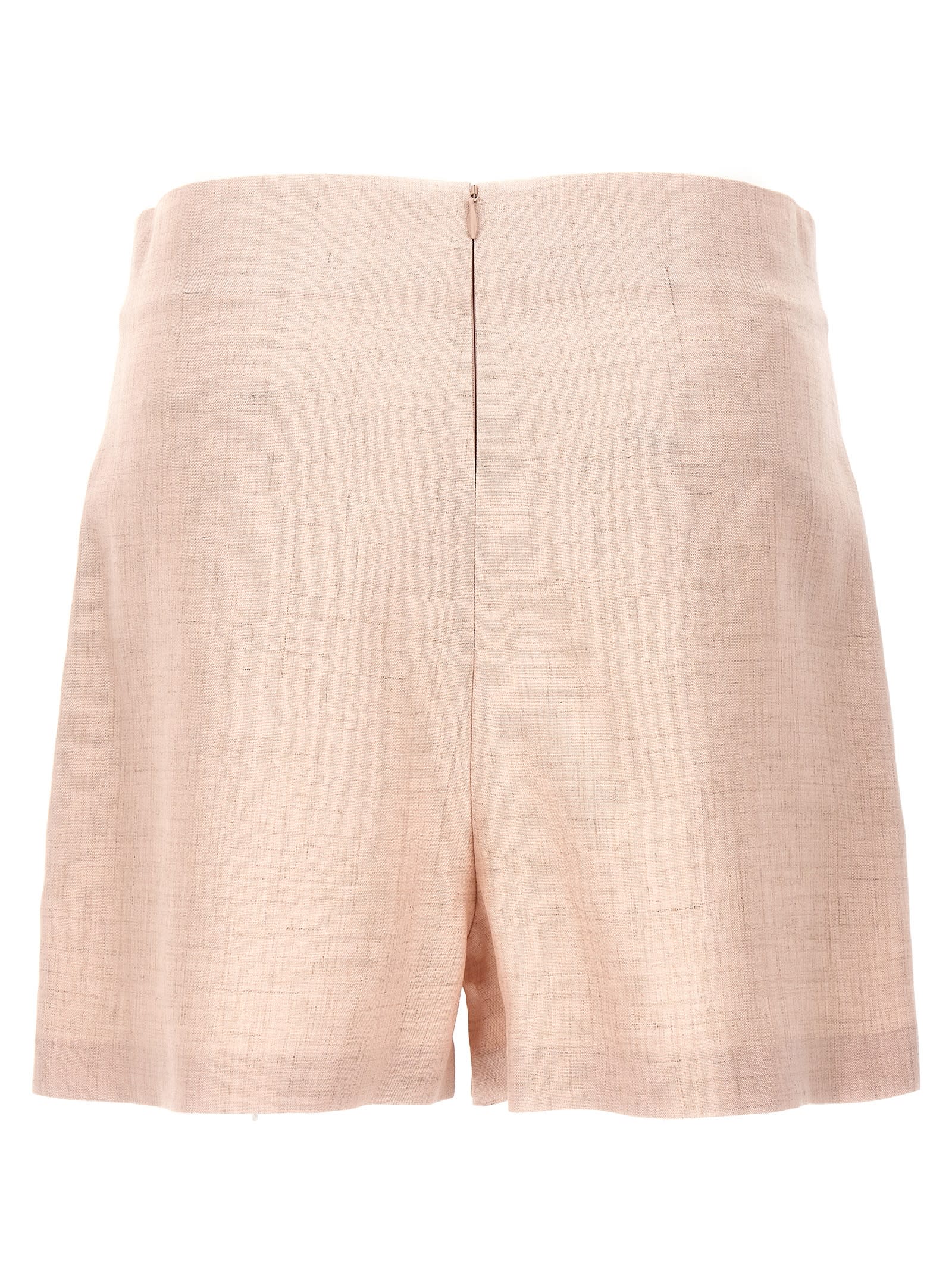 Shop Philosophy Di Lorenzo Serafini Linen Blend Shorts In Pink