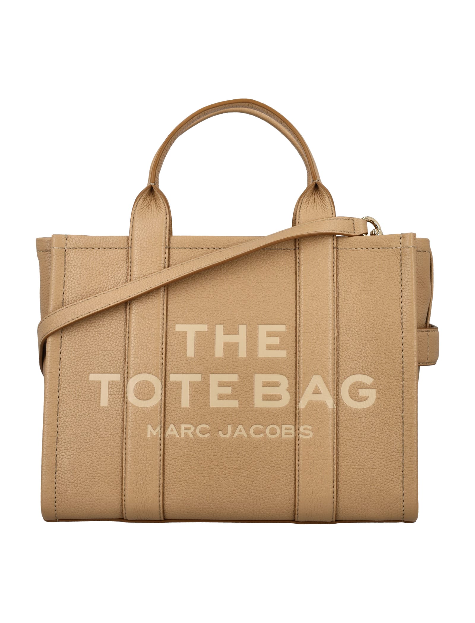 Marc Jacobs The Medium Tote Leather Bag In Camel