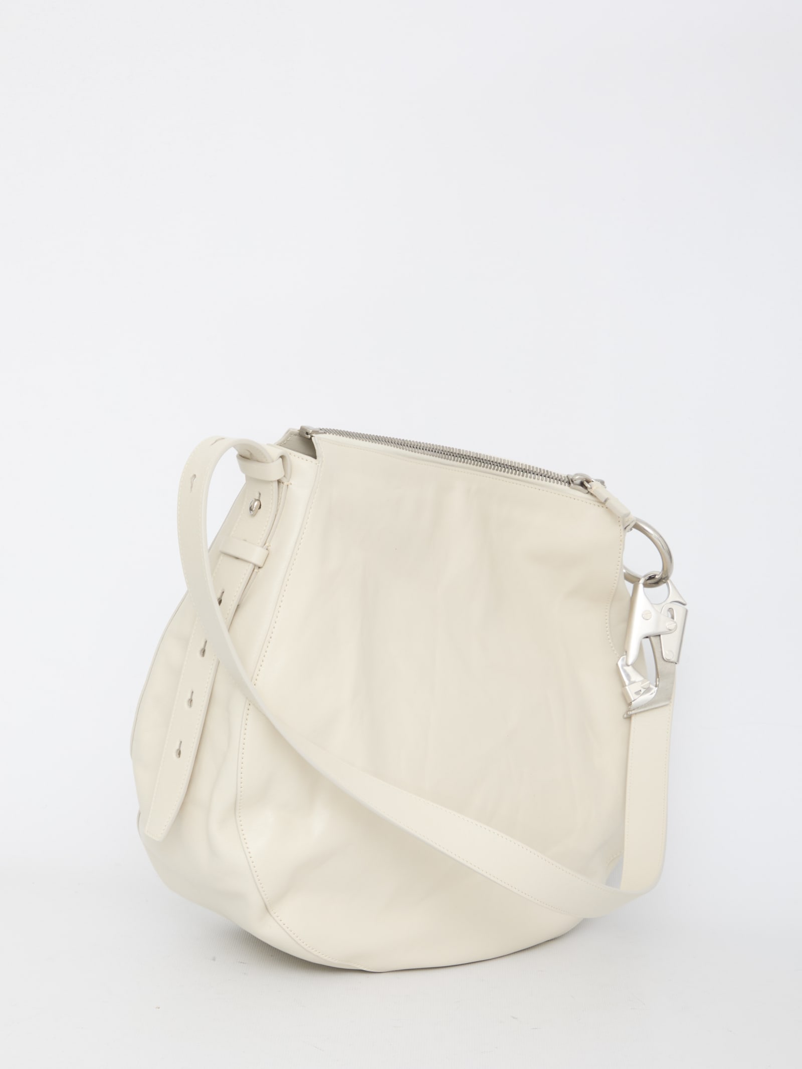 Shop Burberry Medium Knight Bag In Ivory