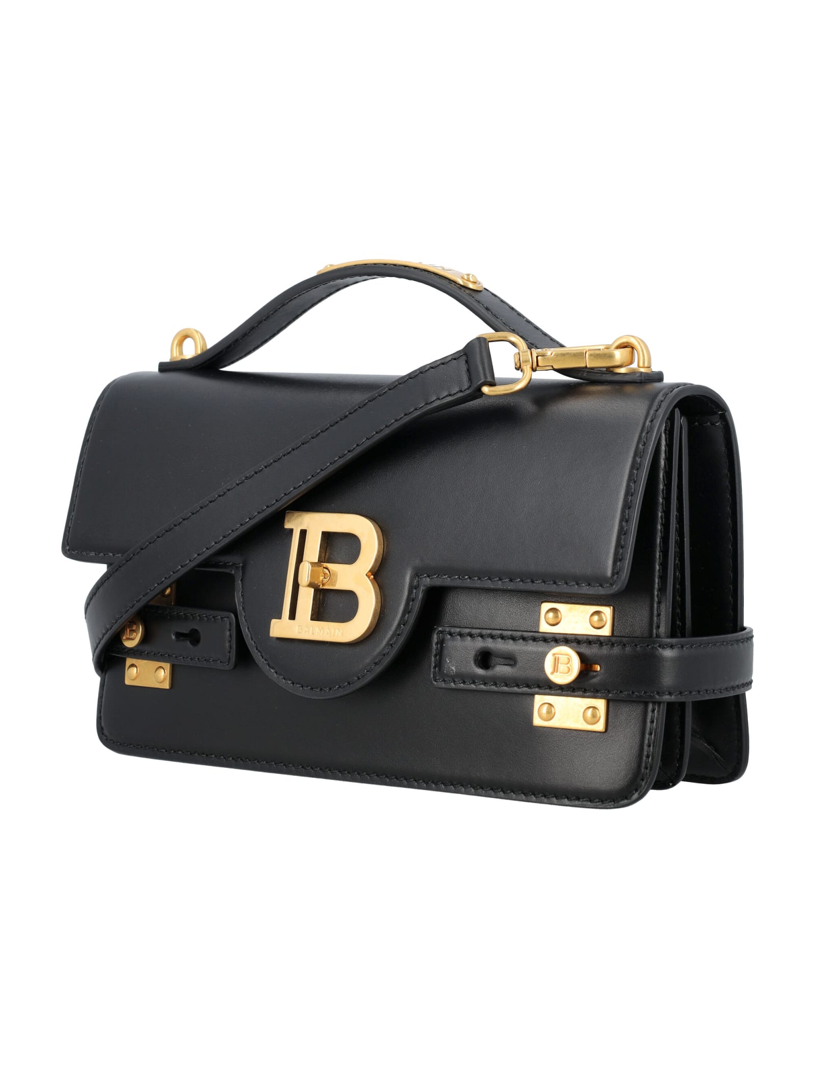Shop Balmain B-buzz 24 Crossbody Bag In Black
