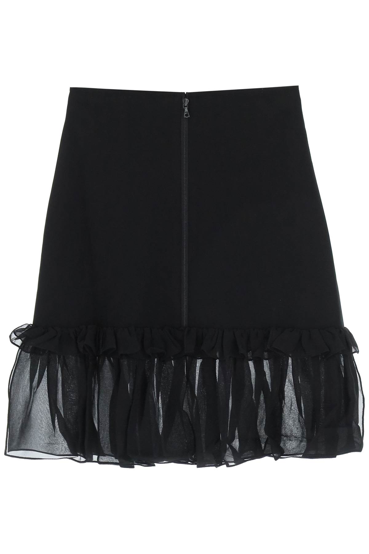 Nensi Dojaka Jersey And Chiffon Mini Skirt