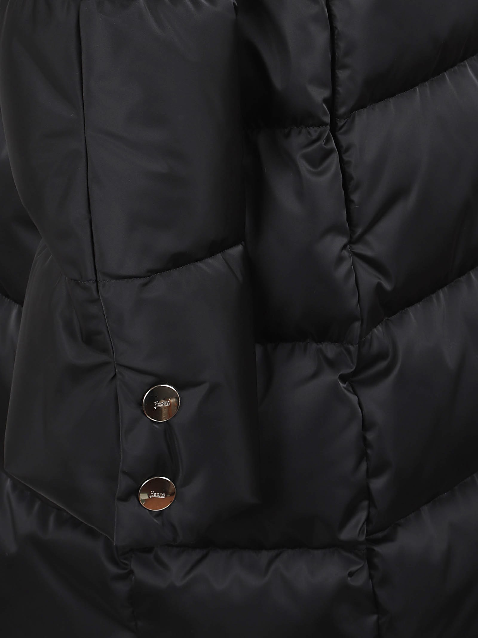 Herno A-shape In Satin With Hood In Blue