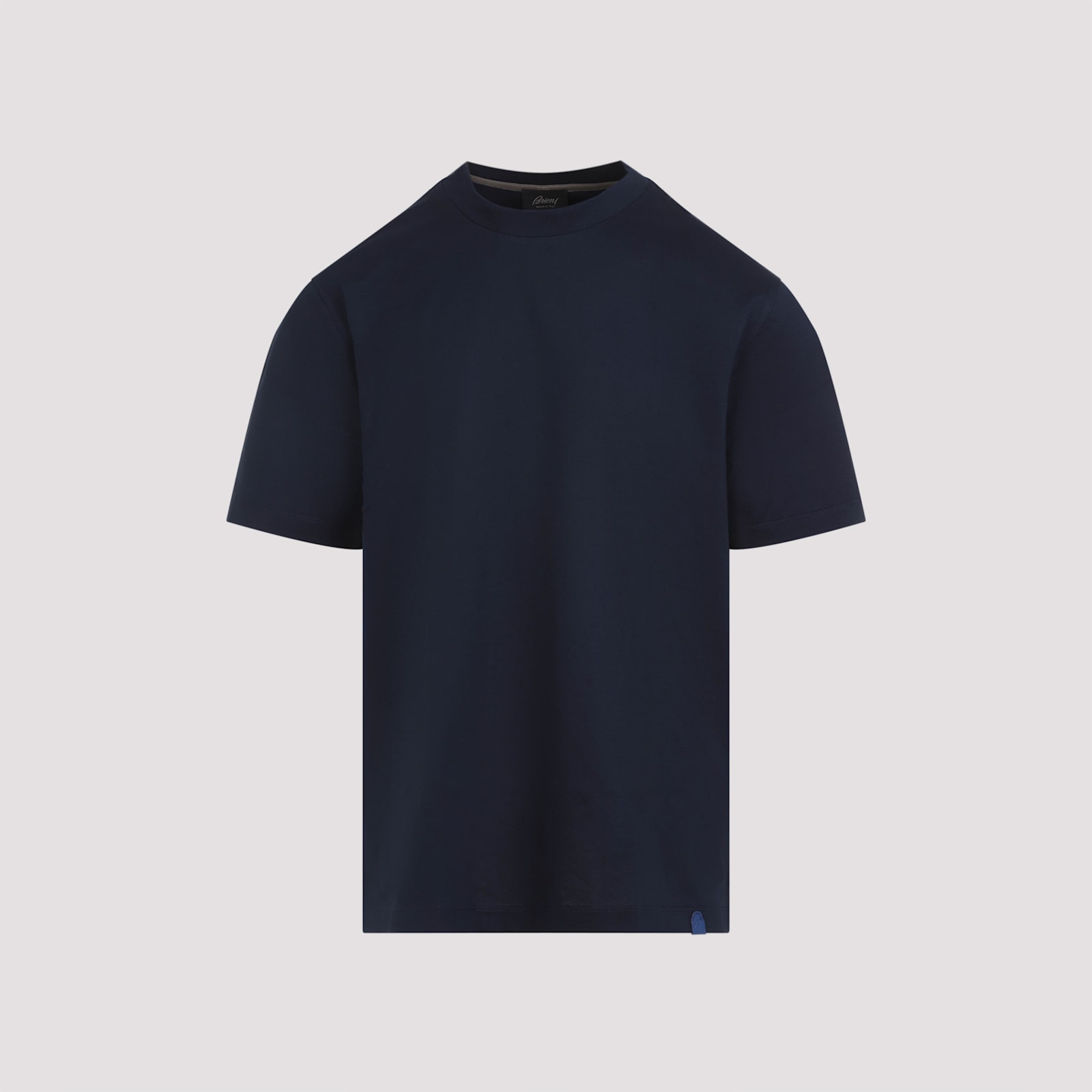 Brioni Cotton Jersey Crewneck T-shirt In Black