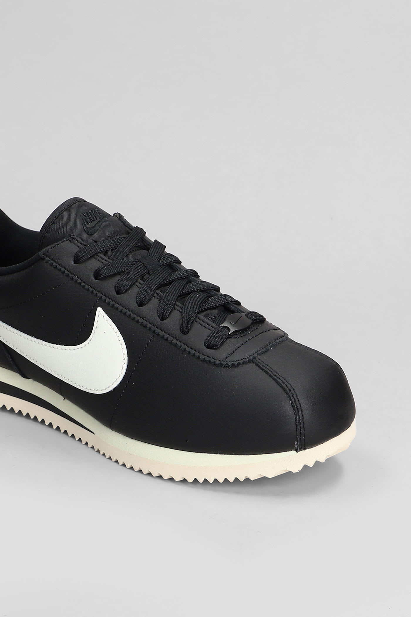 Nike Cortez 23 Premium Sneakers In Black Leather In Black
