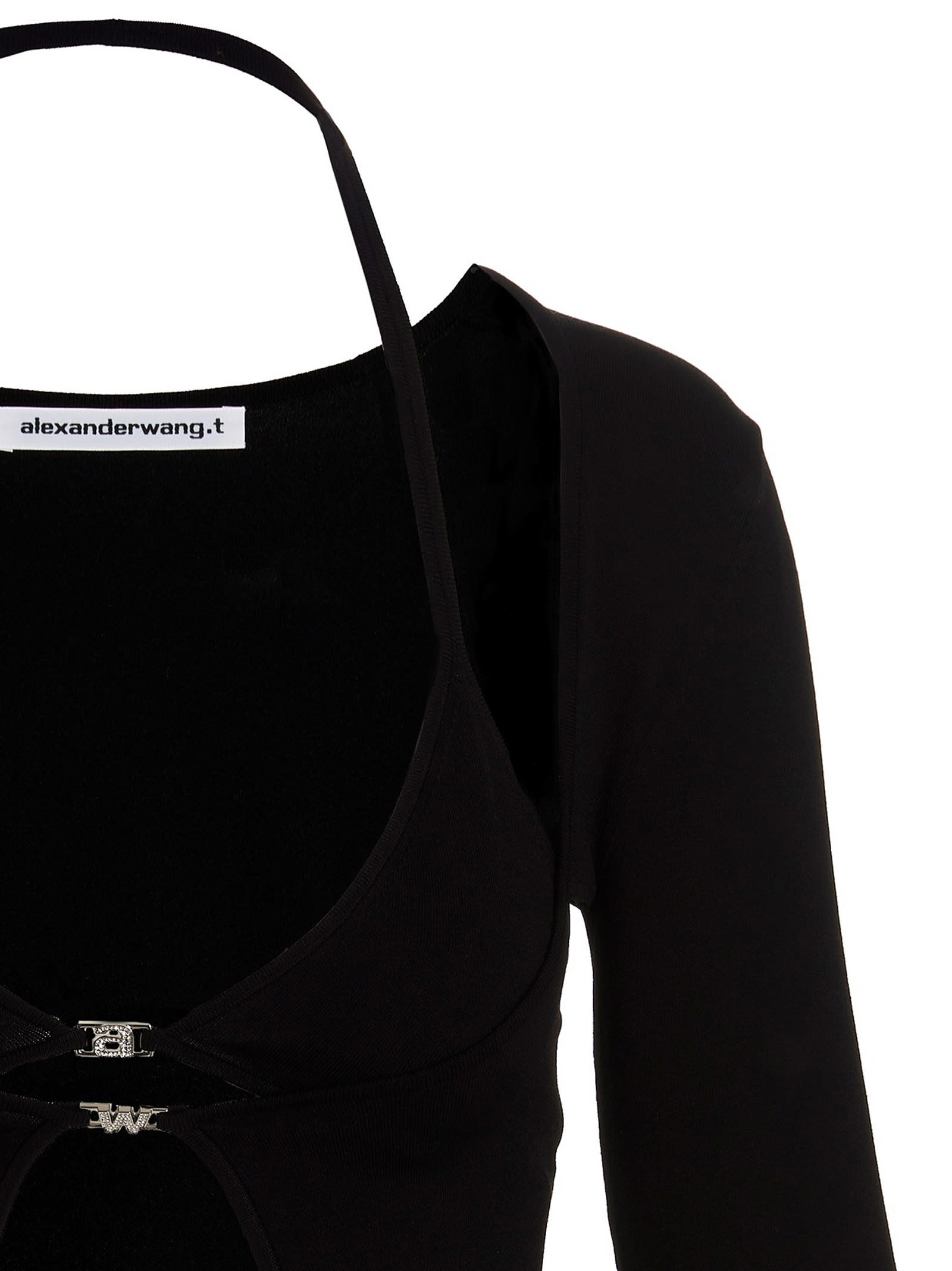 Shop Alexander Wang T Cardigan Hybrid Bikini In Black